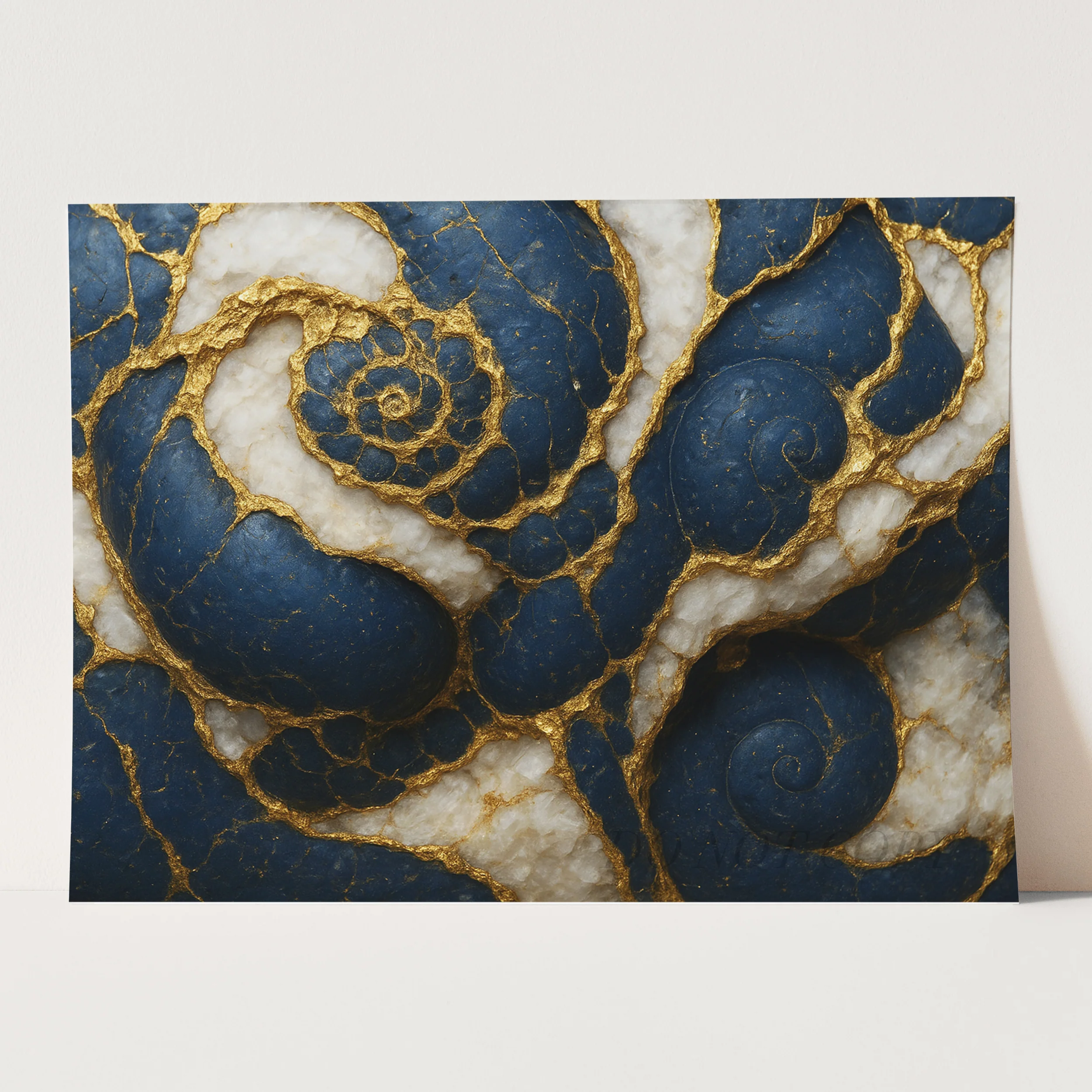 Blue And Gold Marble Swirl - Image 3