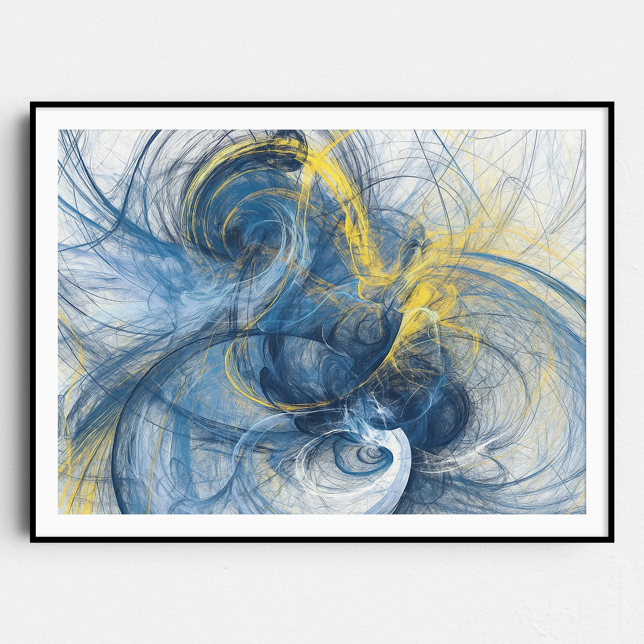 Blue And Yellow Motion Lines