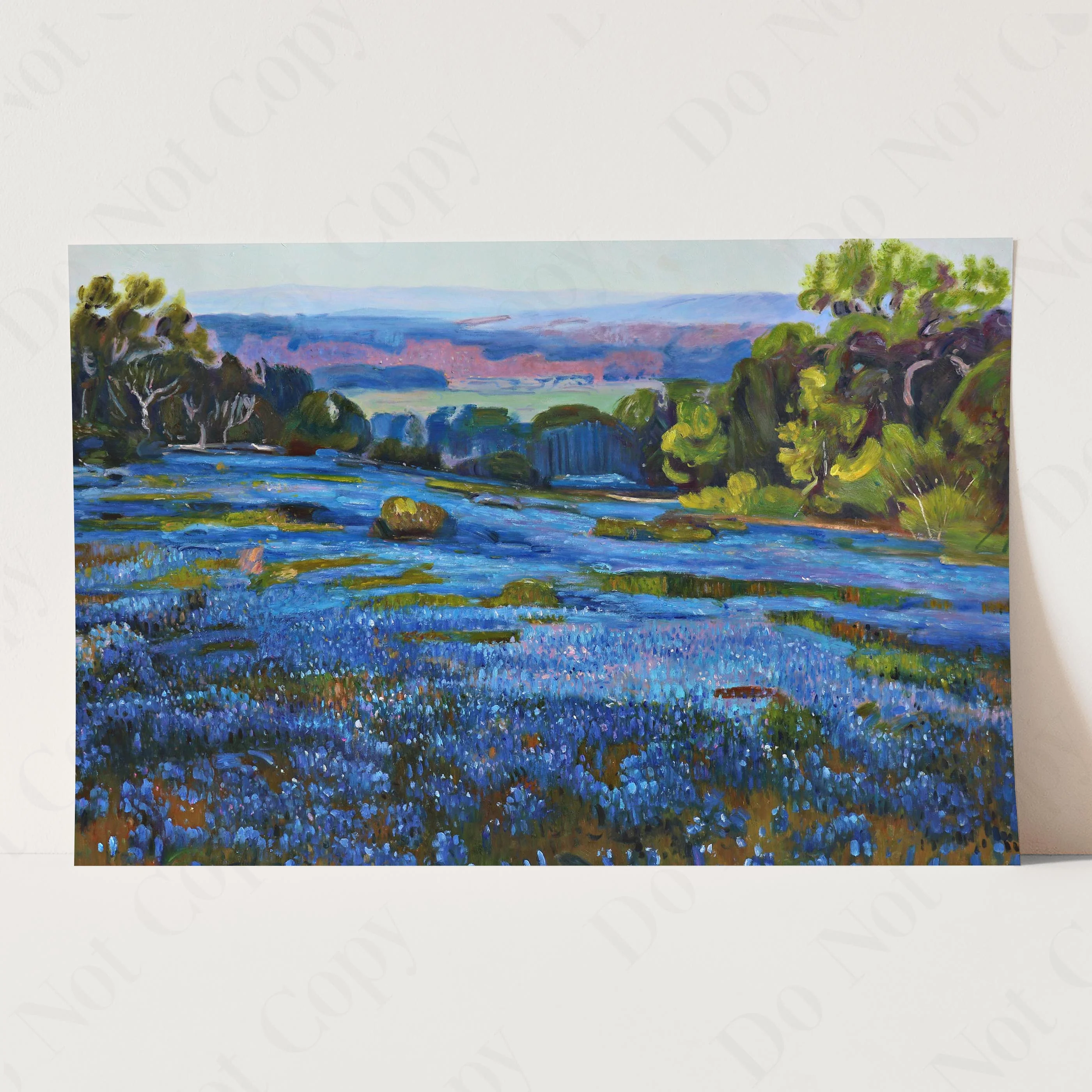 Bluebonnets, Late Afternoon, North of San Antonio - Image 3