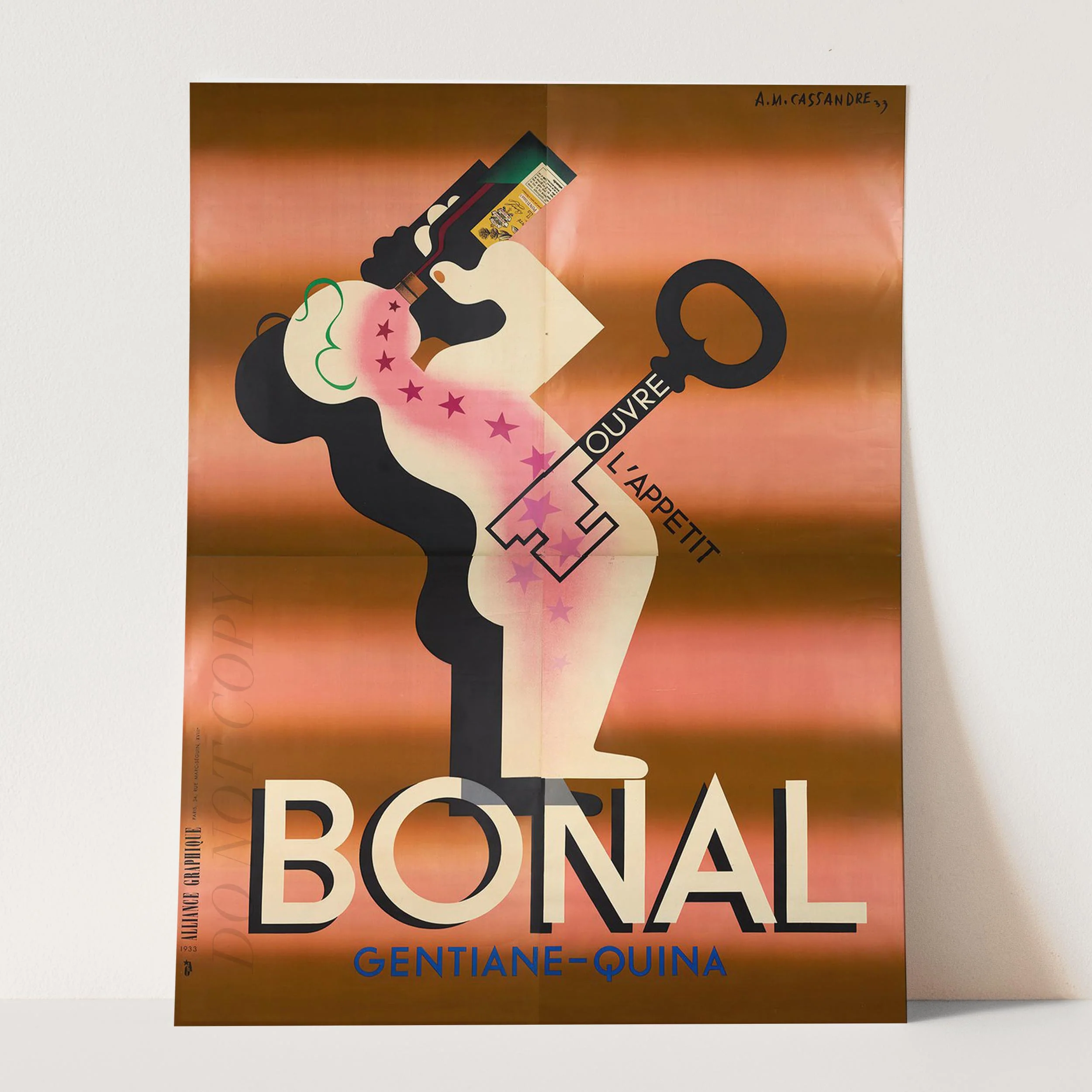 Bonal Ouvre L'Appetit Vintage Advertising Poster - Image 3