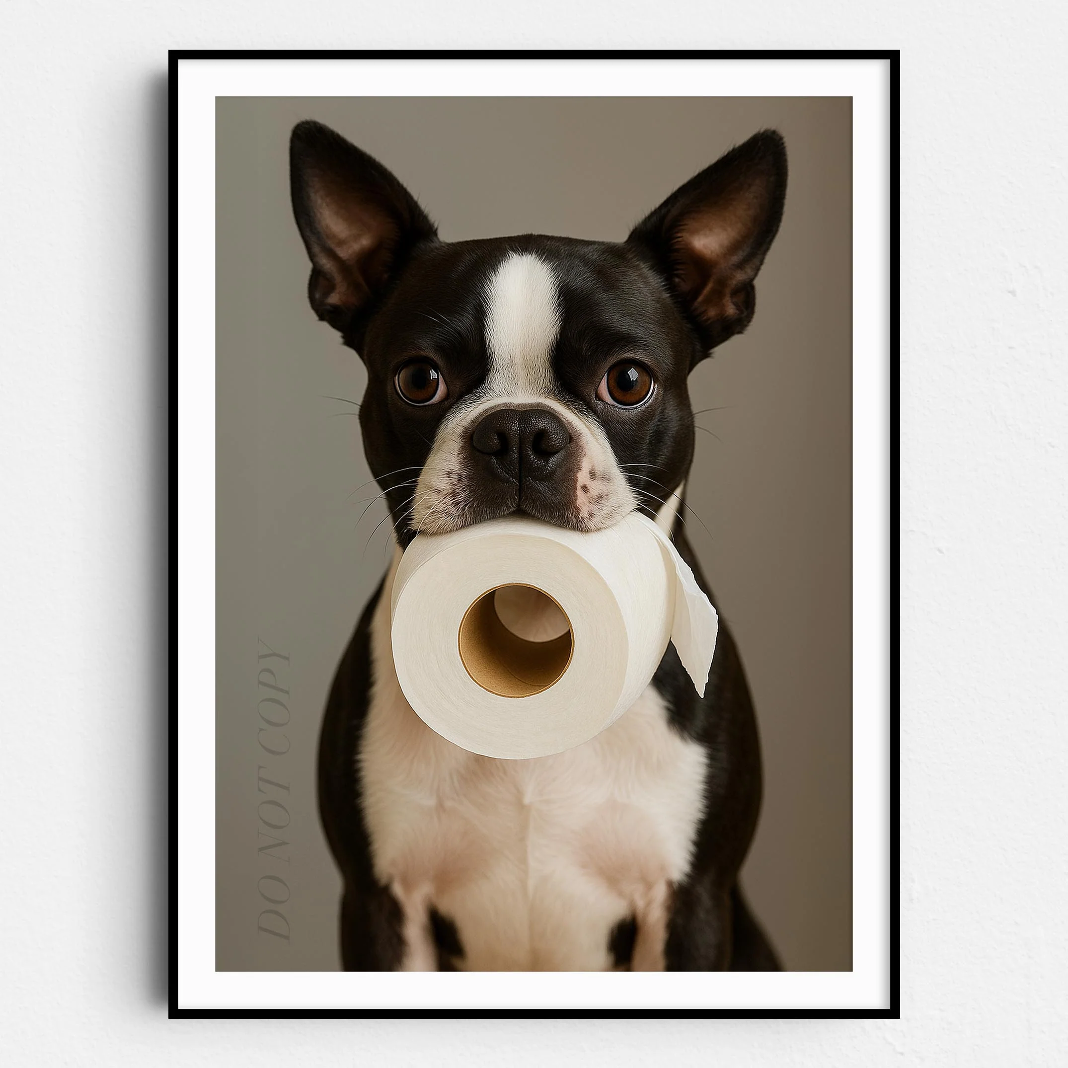 Boston Terrier Dog Toilet Paper