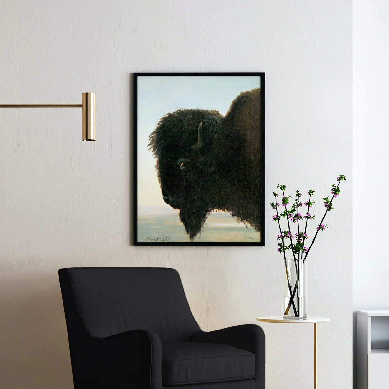 Buffalo Head Albert Bierstadt - Image 2
