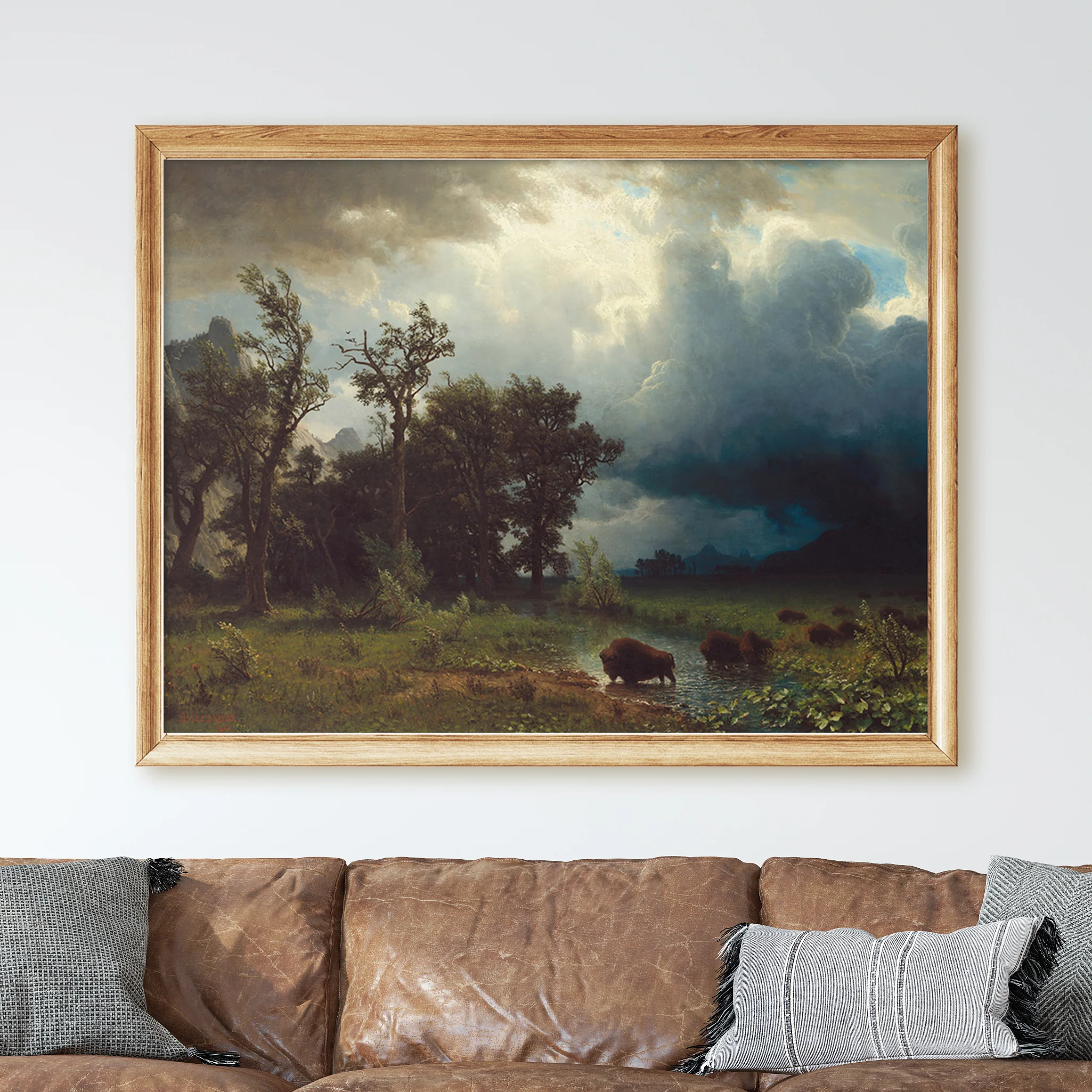 Buffalo Trail the Impending Storm (1869) by Albert Bierstadt - Image 2