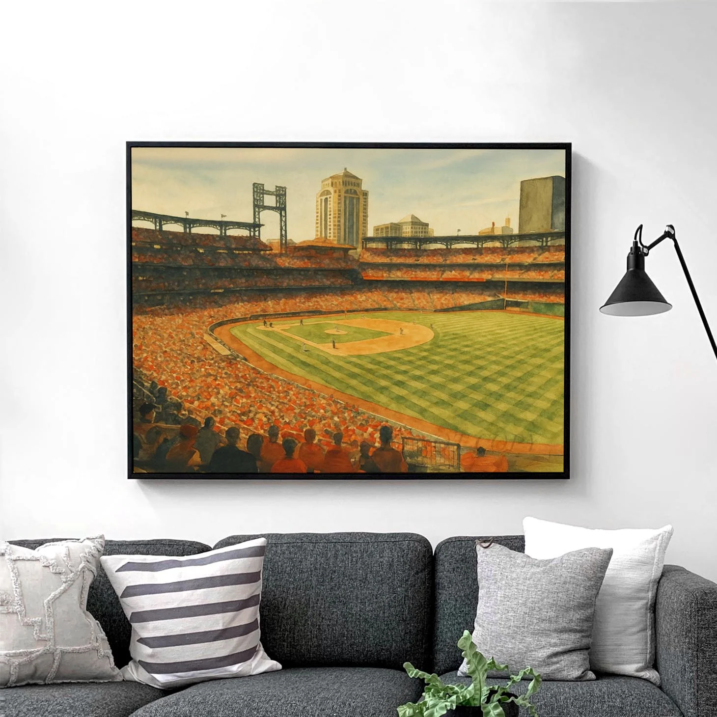 Busch Stadium Watercolor Painting - Image 2