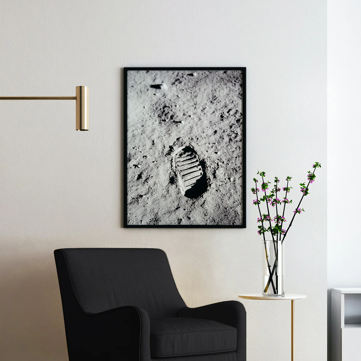 Buzz Aldrin Boot Print On The Moon - Image 2