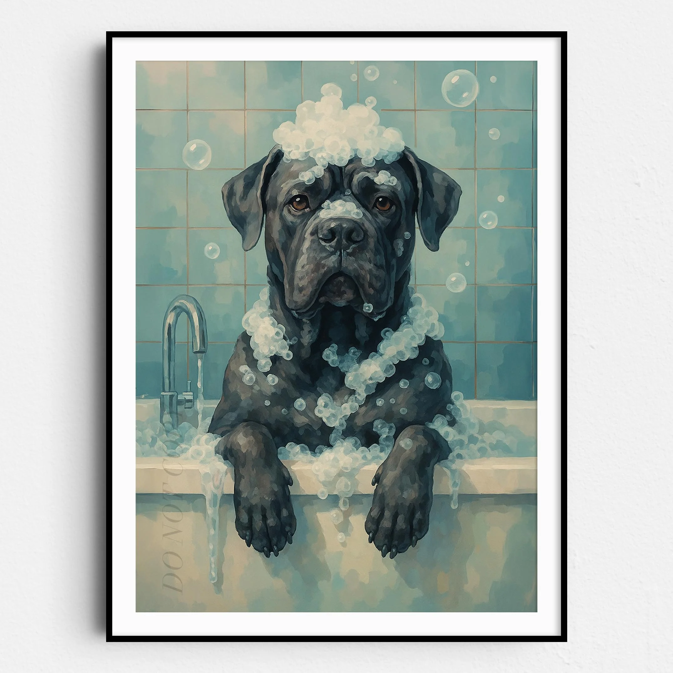 Cane Corso Dog Bathtub Bubble Bath