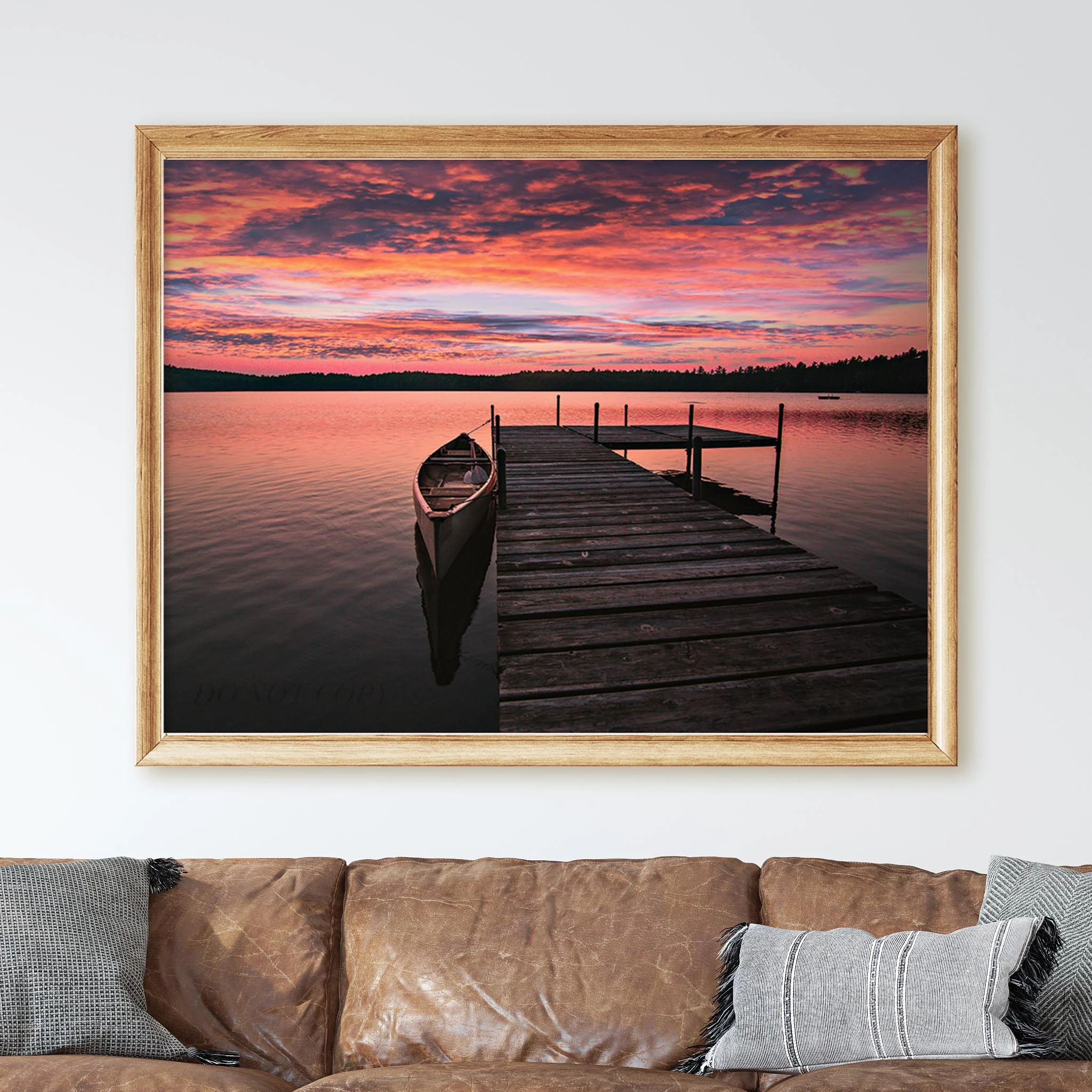 Canoe On Lake In Adirondack Mountains - Image 3