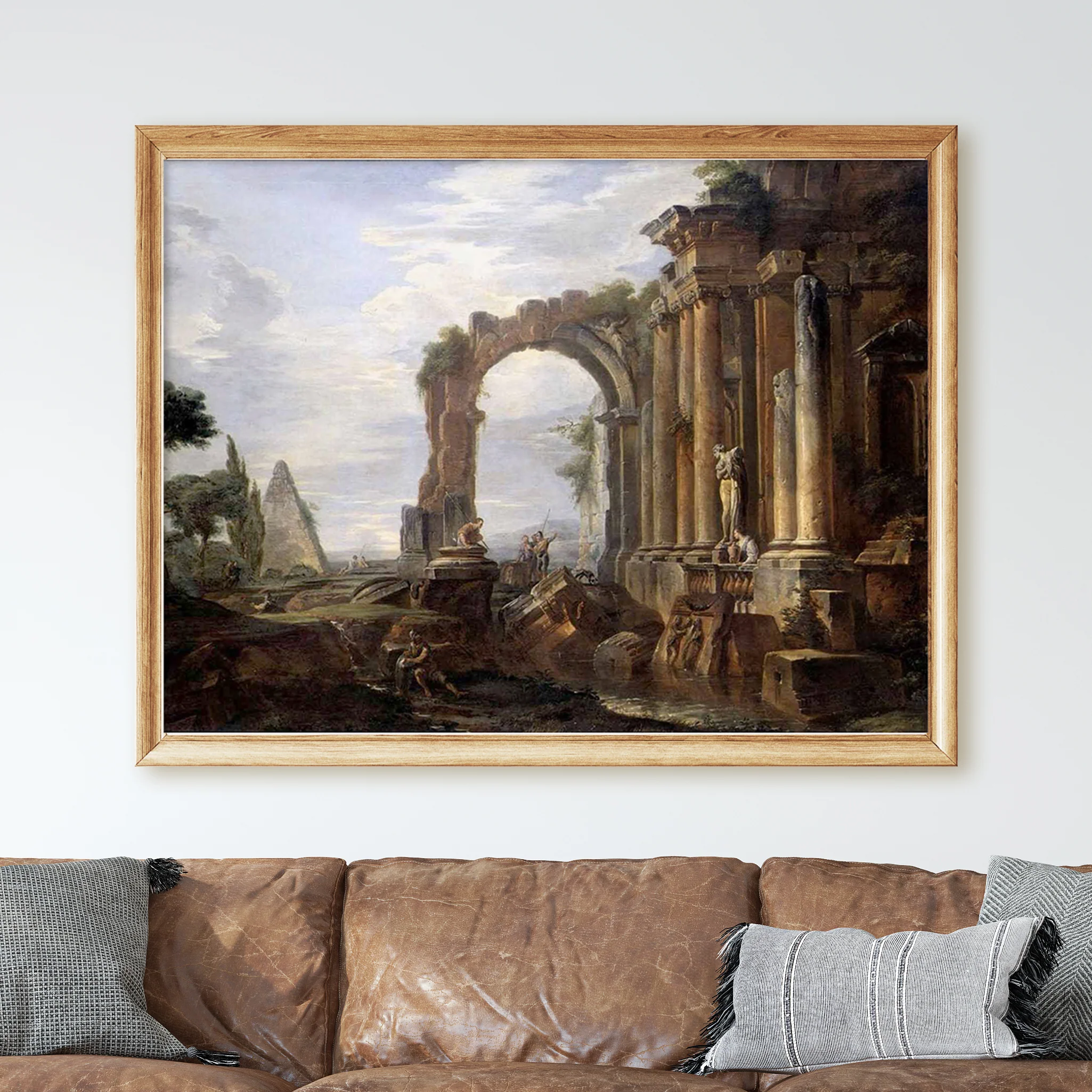 Capriccio of Classical Ruins by Giovanni Paolo Panini - Image 2