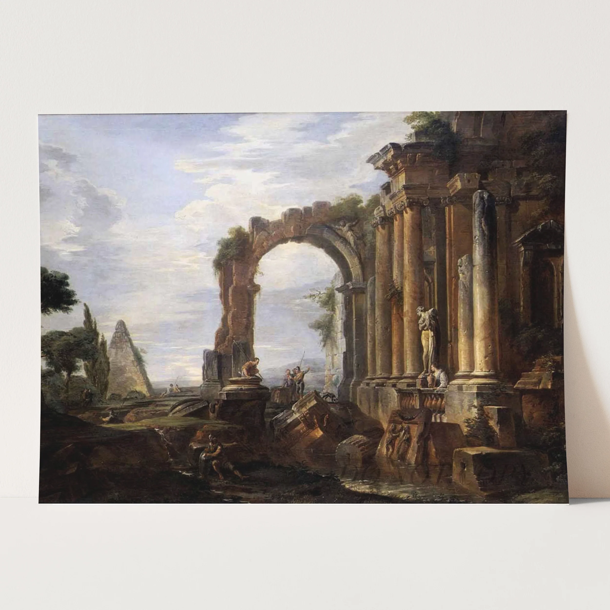 Capriccio of Classical Ruins by Giovanni Paolo Panini - Image 3
