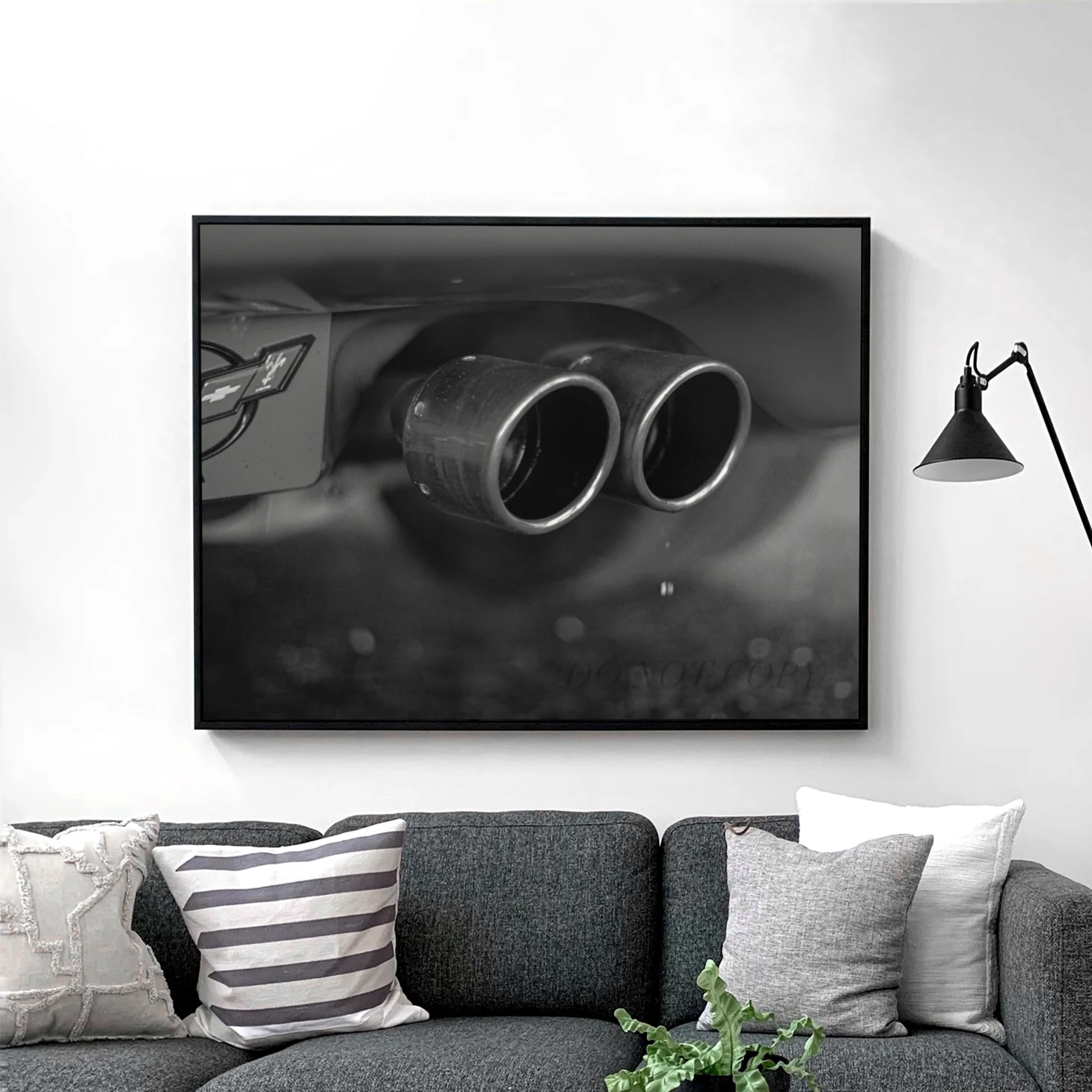 Car Exhaust in Black & White - Image 2