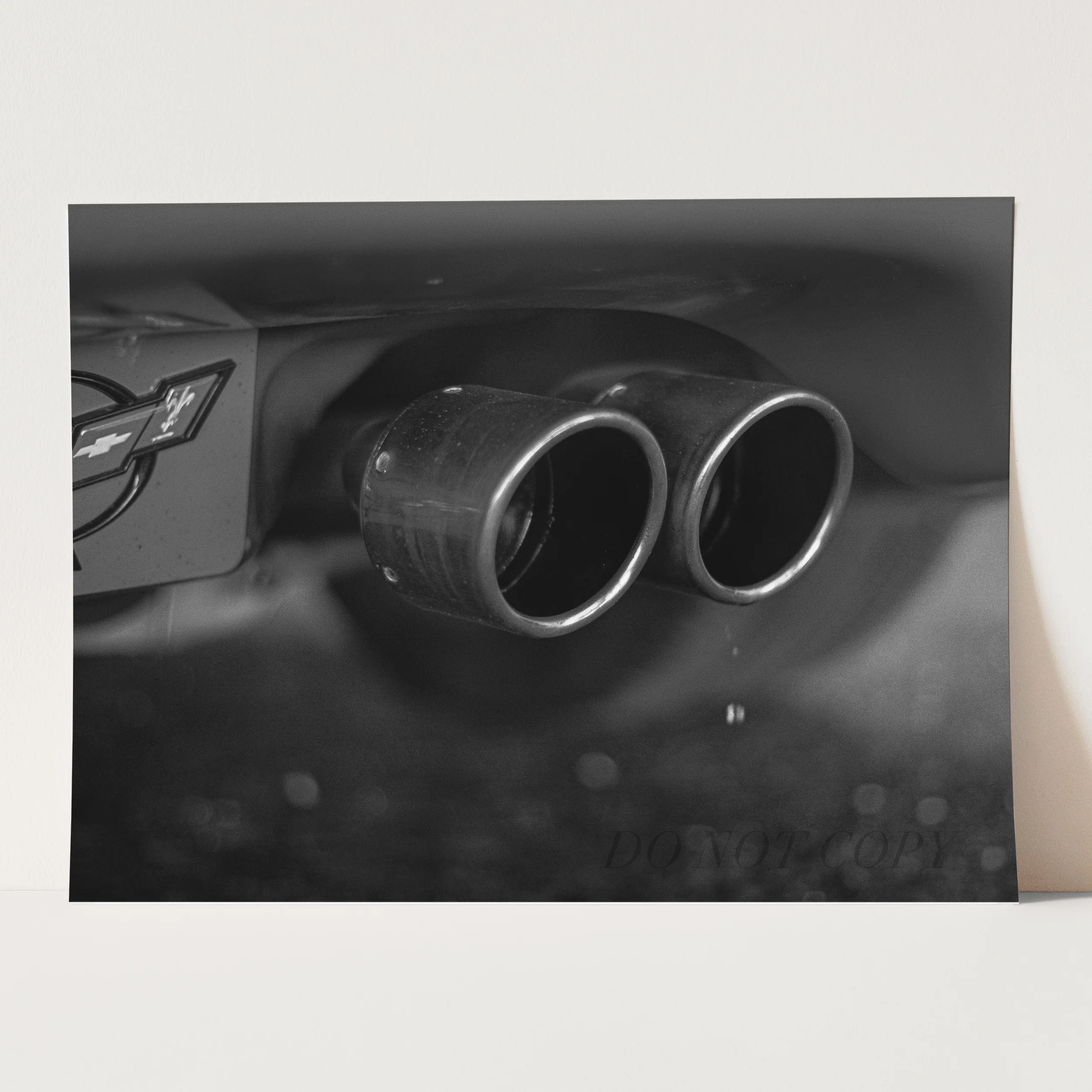 Car Exhaust in Black & White - Image 3