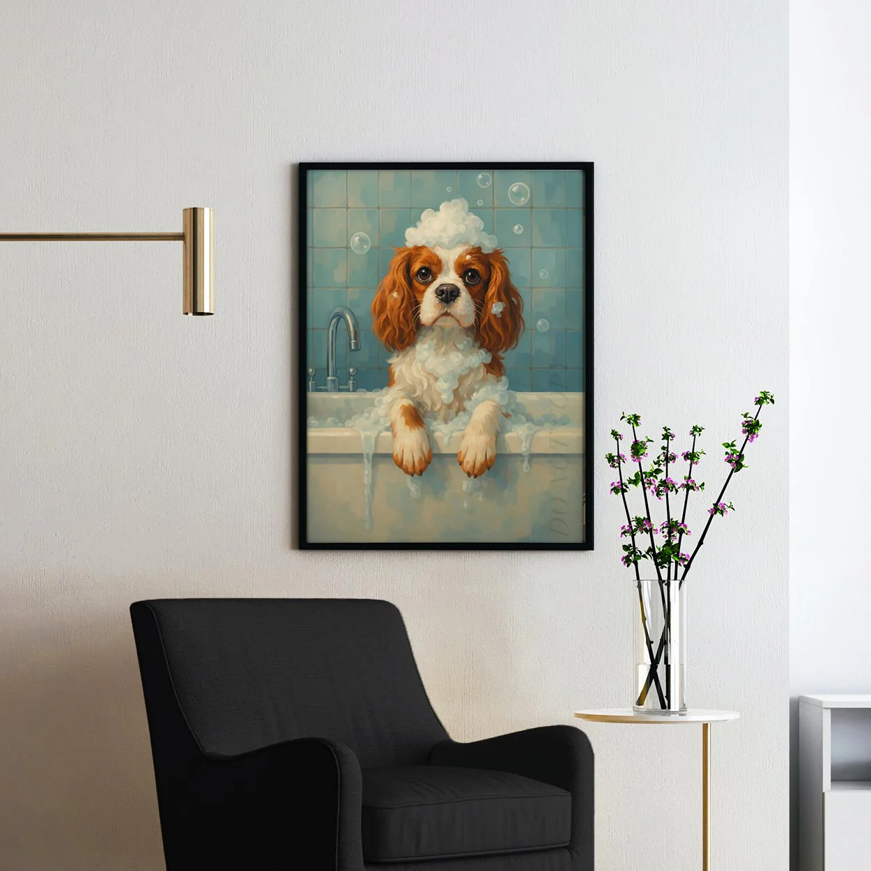 Cavalier King Charles Dog Bathtub Bubble Bath - Image 2