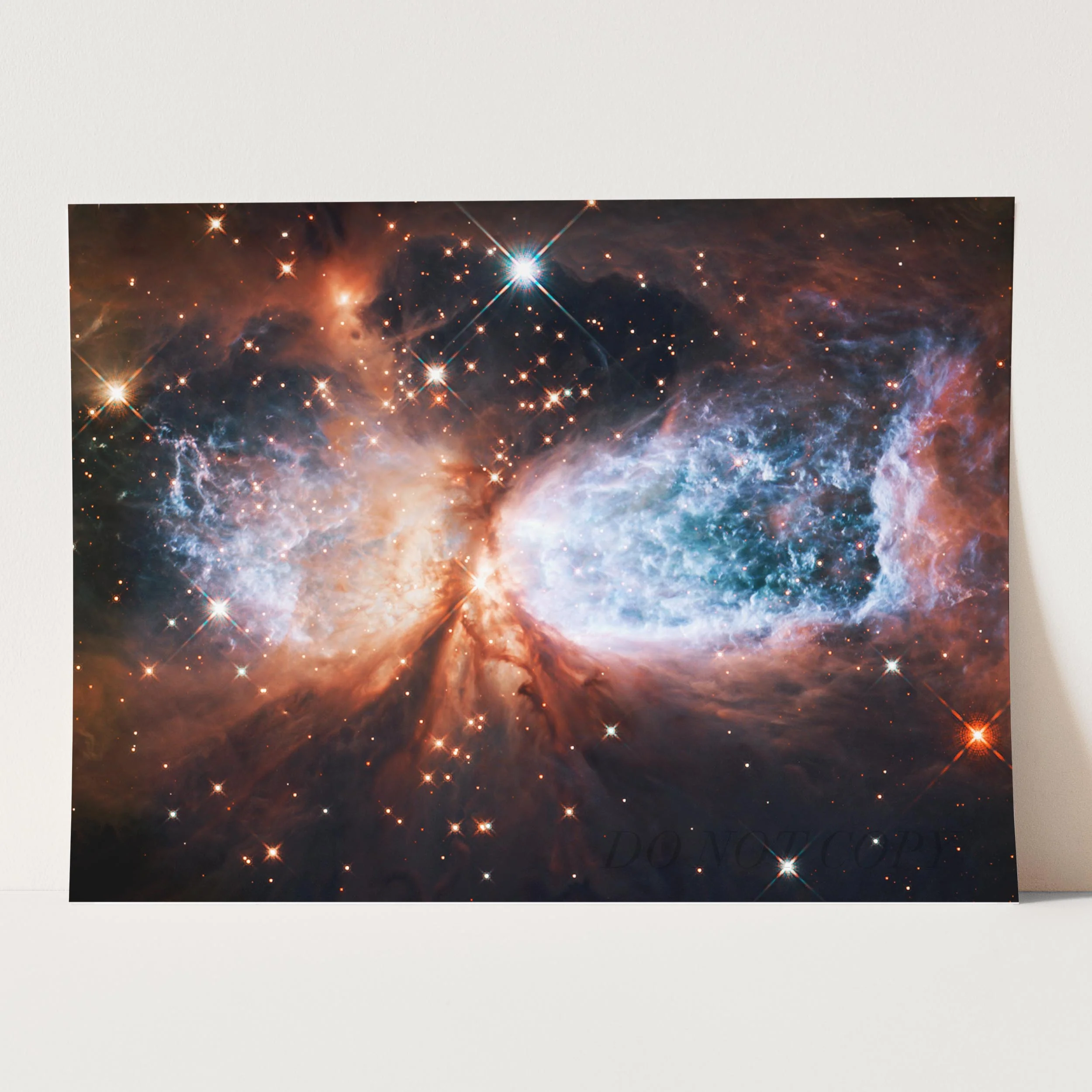 Celestial Snow Angel S106 Nebula (NASA Hubble Space Telescope) - Image 3