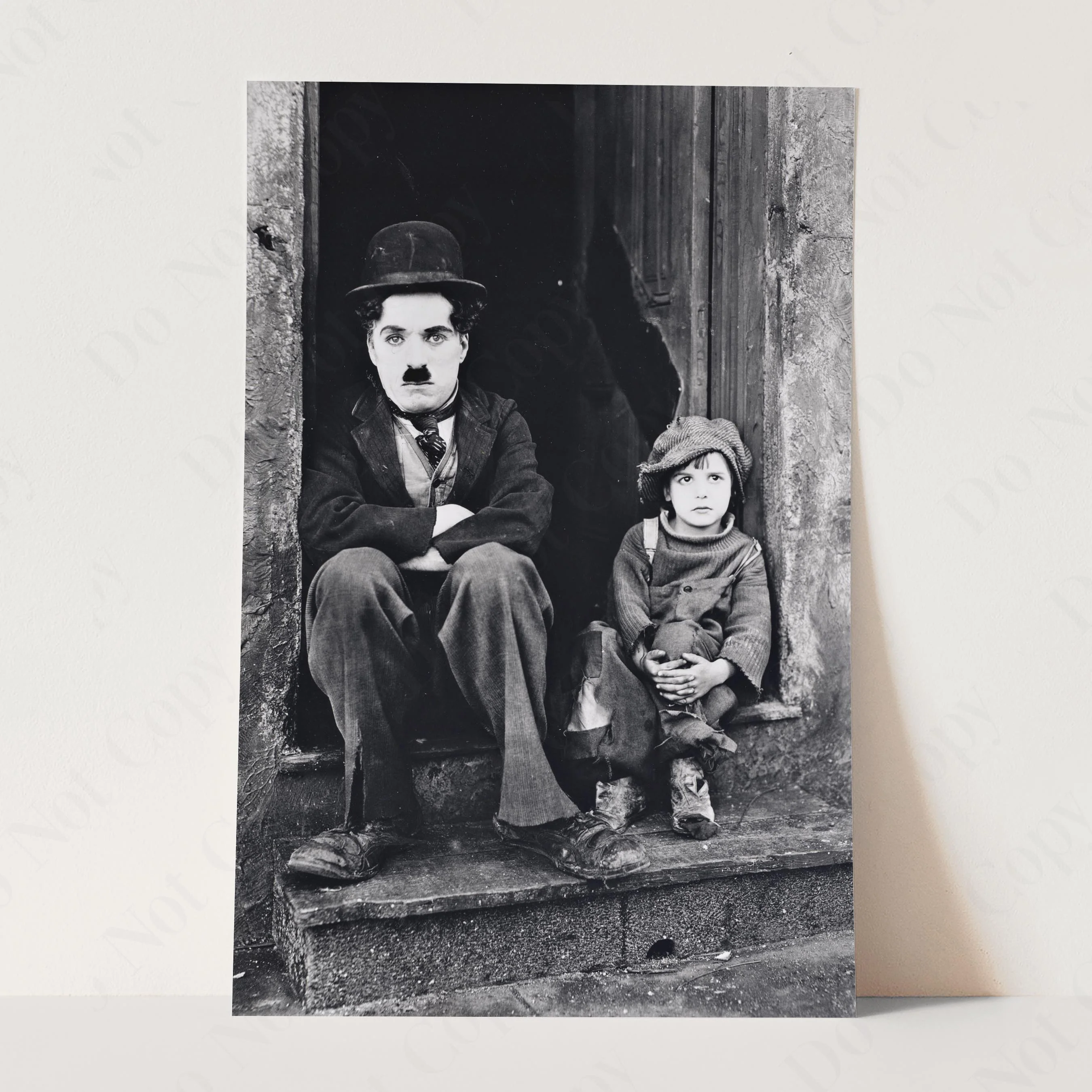Charlie Chaplin With Child In The Kid 1920s - Image 3