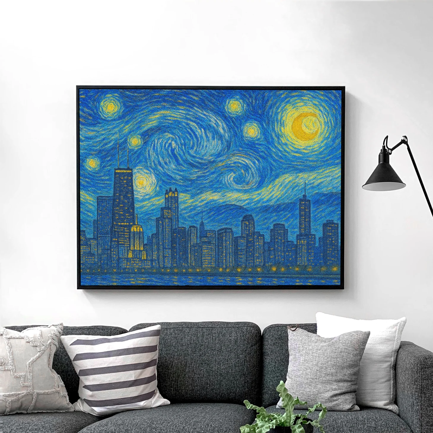 Chicago As Van Gogh Starry Night - Image 2