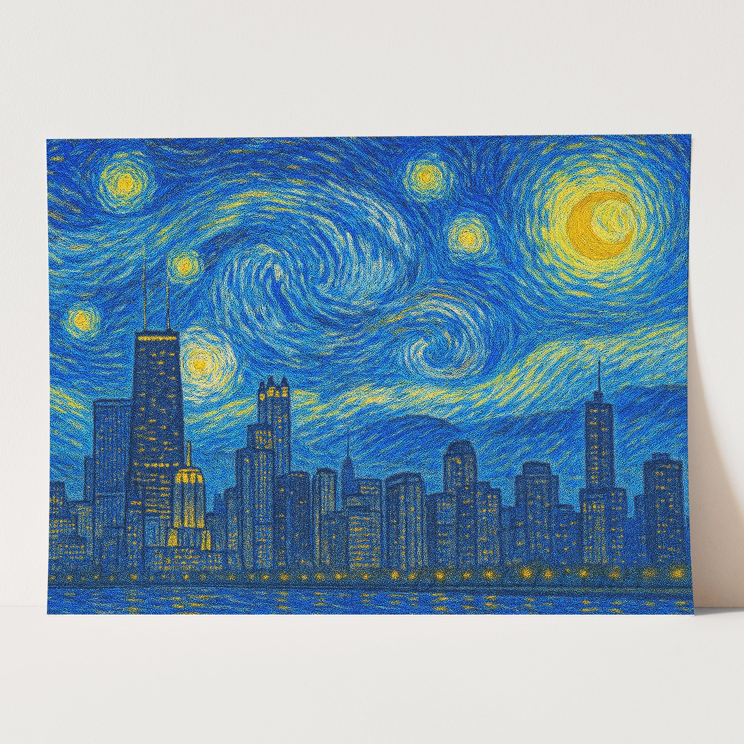 Chicago As Van Gogh Starry Night - Image 3