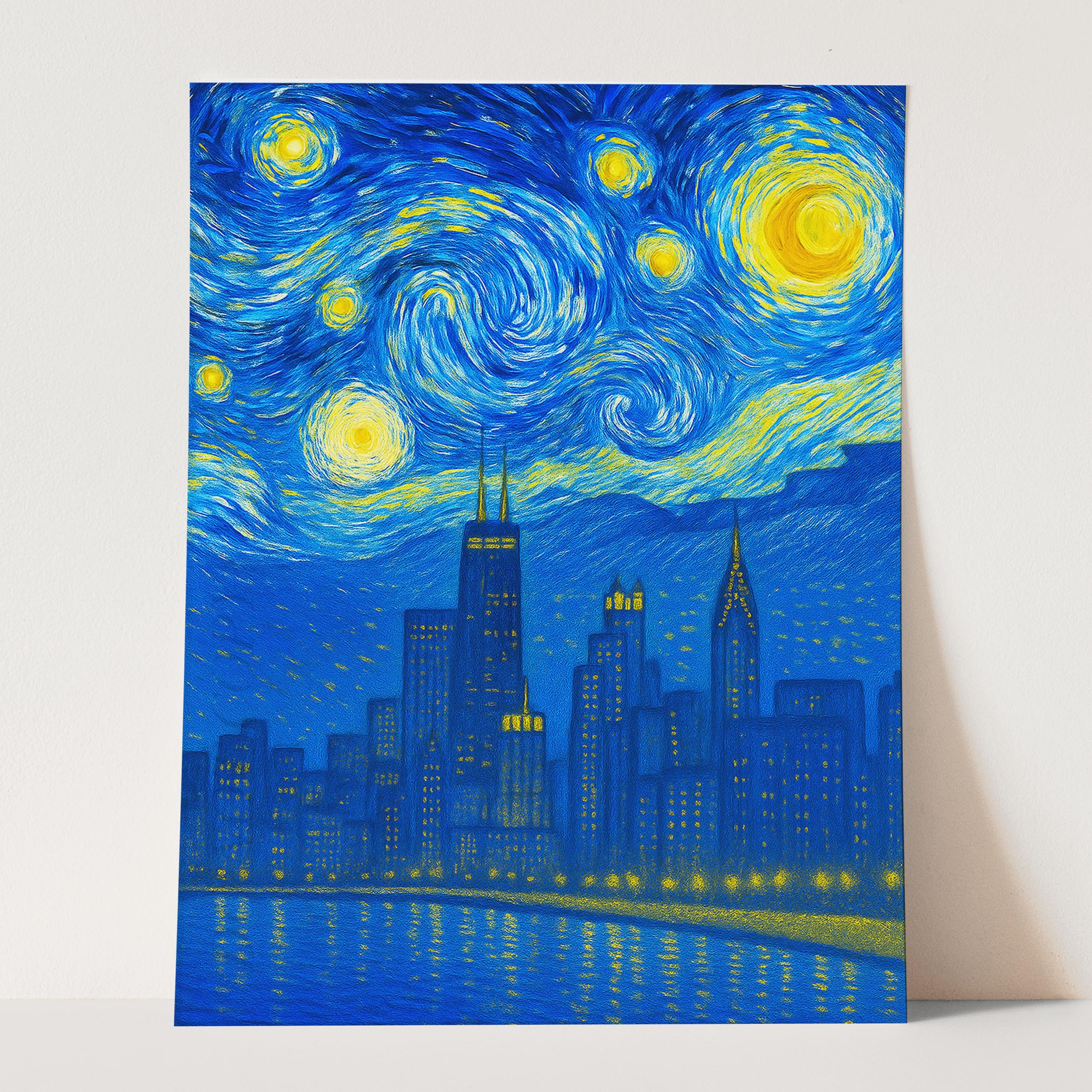 Chicago As Van Gogh Starry Night - Image 3