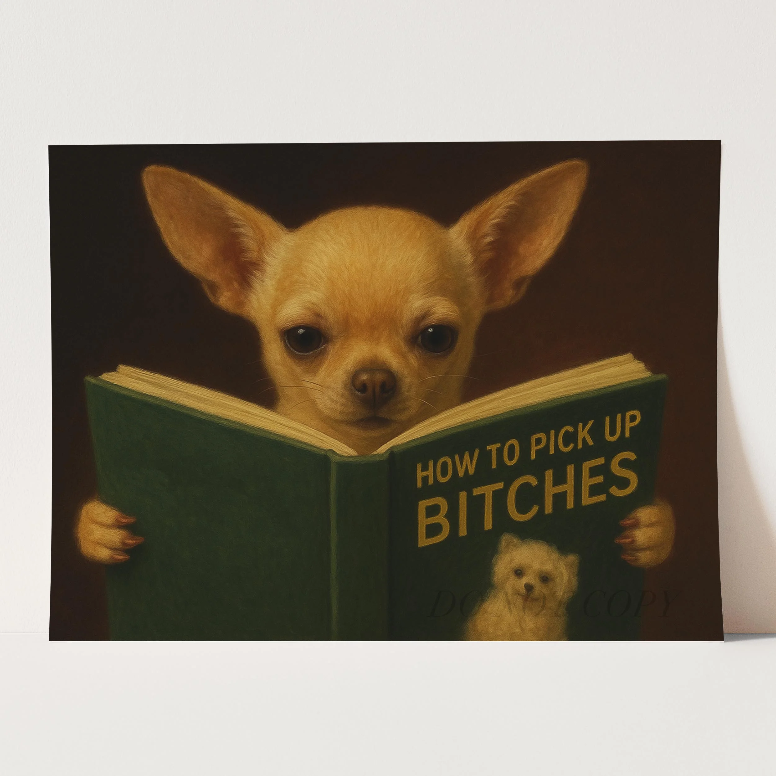 Chihuahua Dog Reading Dating Book - Image 3