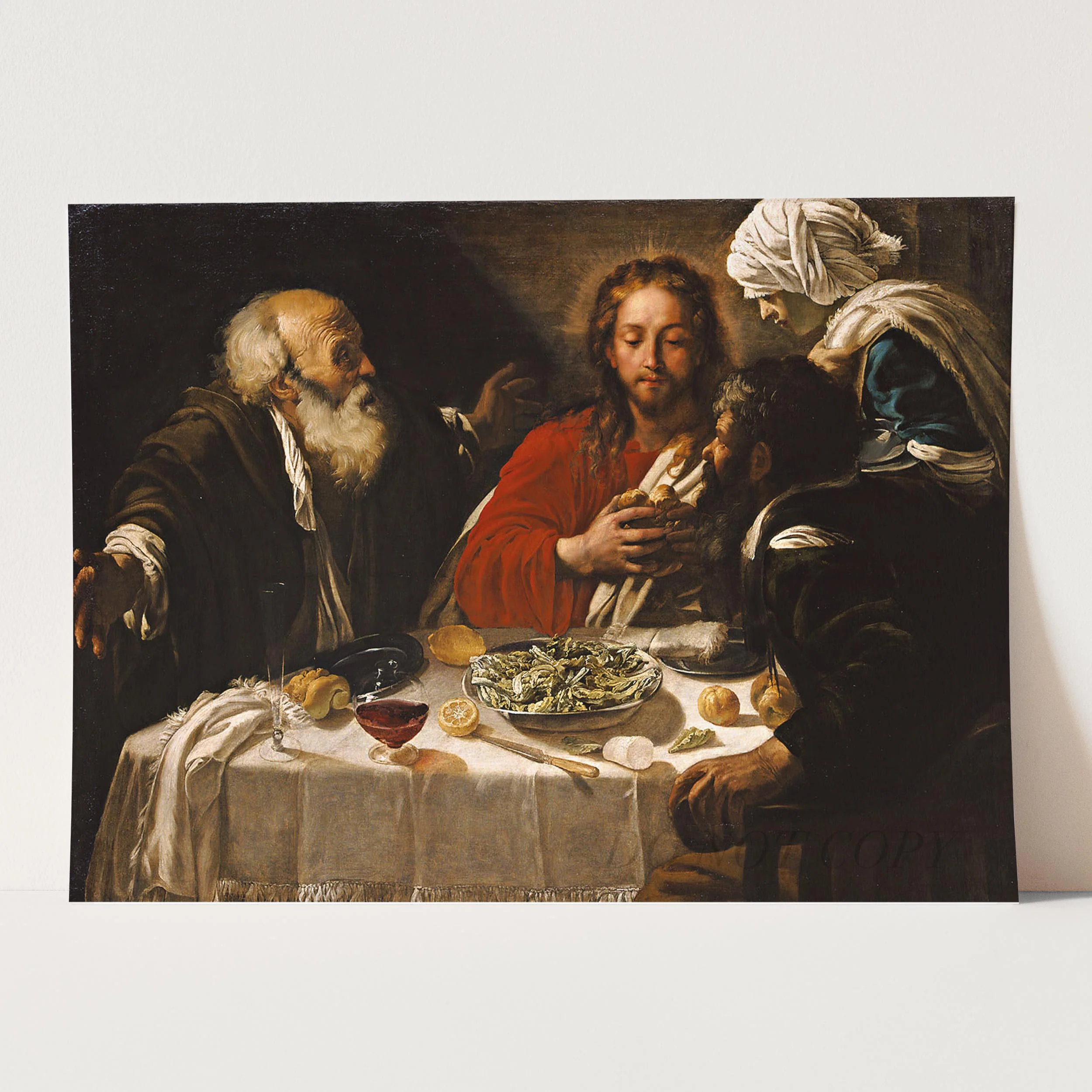 Christ And The Disciples In Emmaus by Caravaggio - Image 3