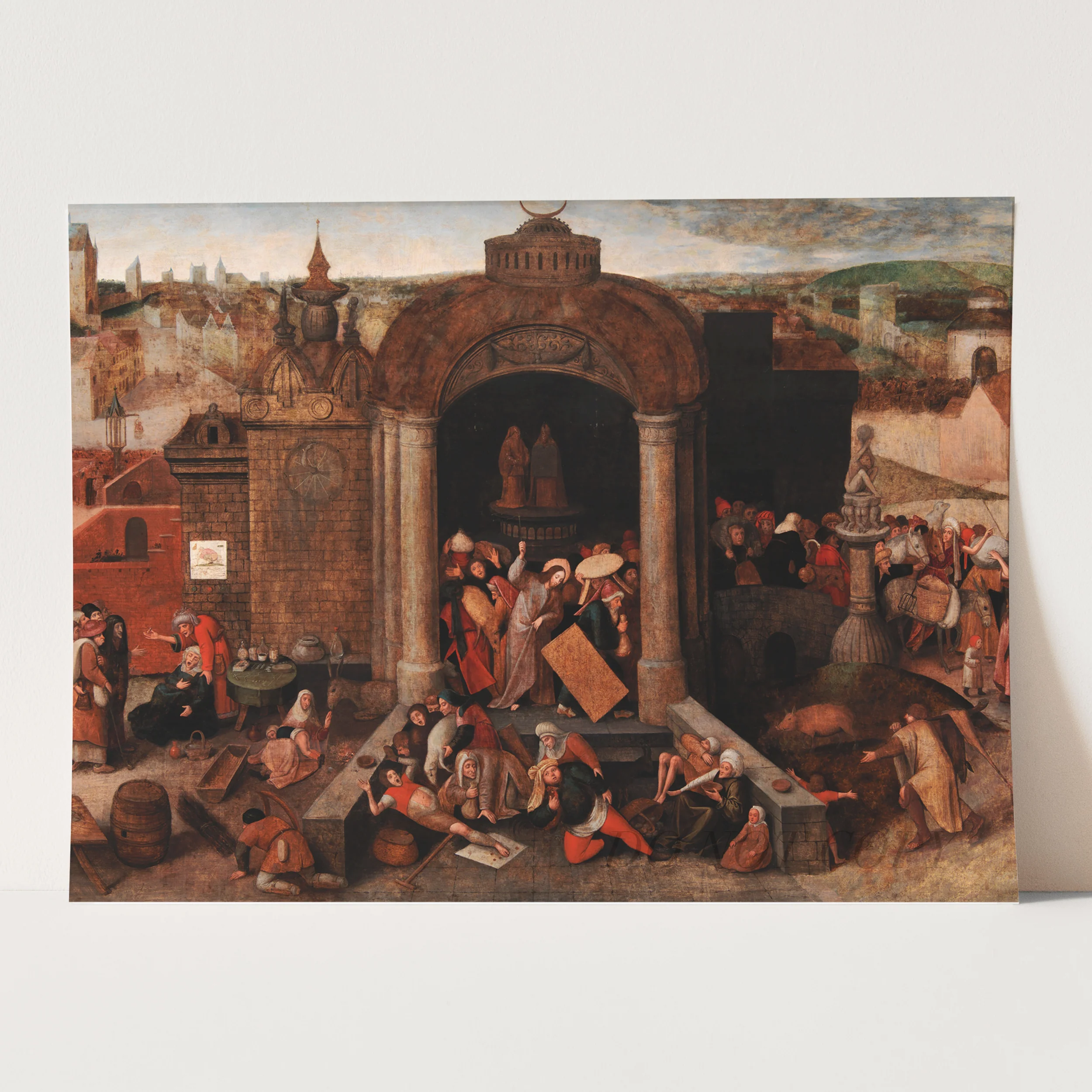 Christ Expels the Peddlers from the Temple by Pieter Bruegel the Elder - Image 3
