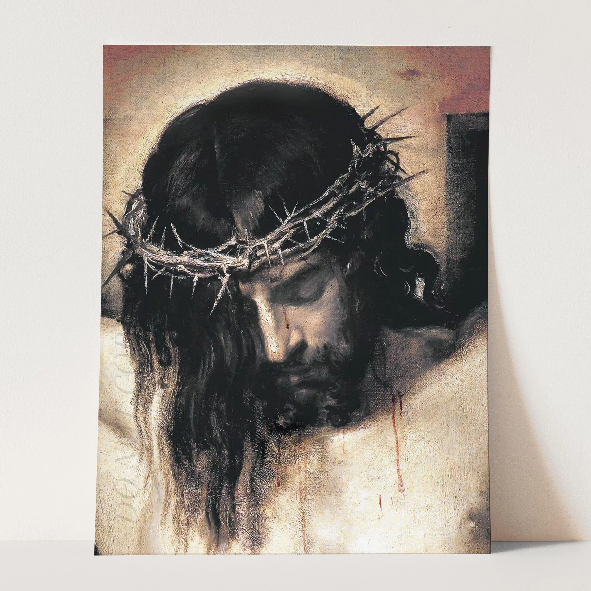 Christ Crucified Detail of Head Jesus on Cross - Image 5
