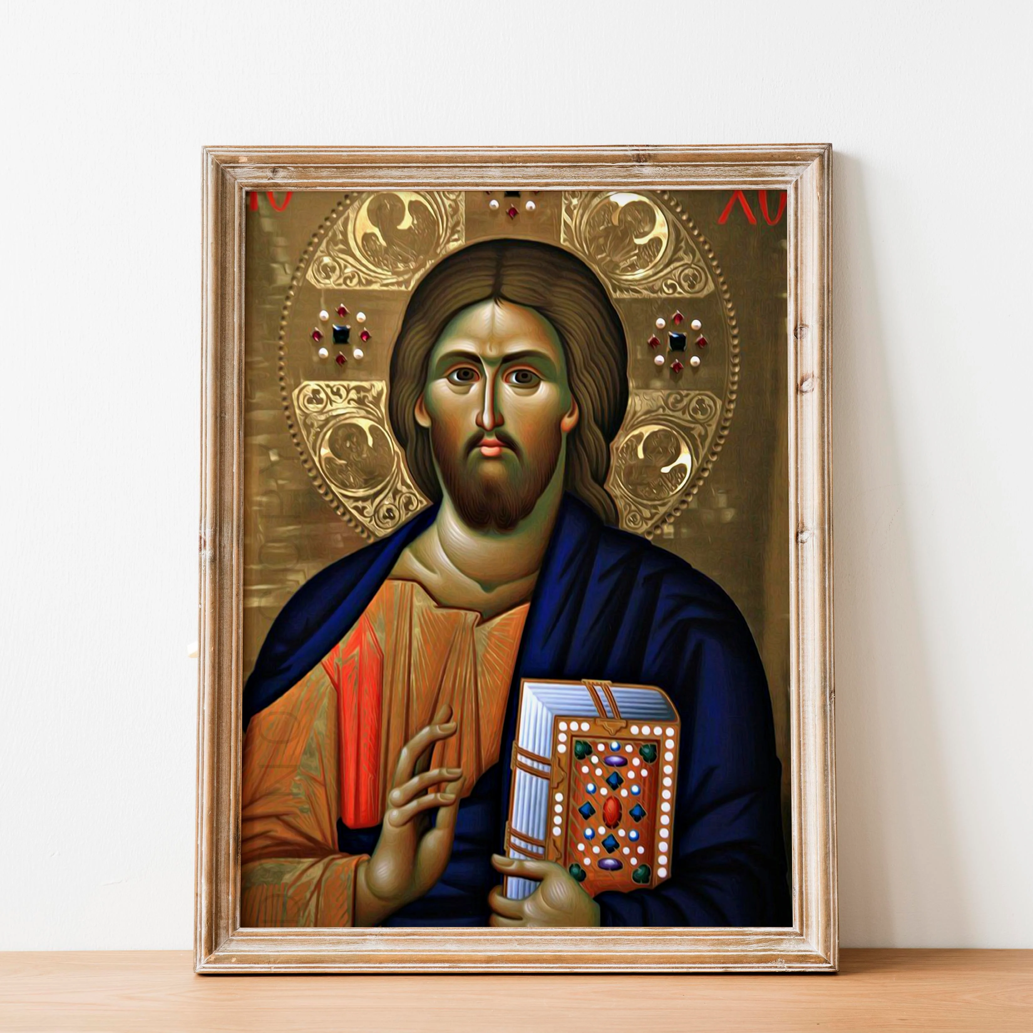 Christ Pantocrator Icon Aghiou - Image 2