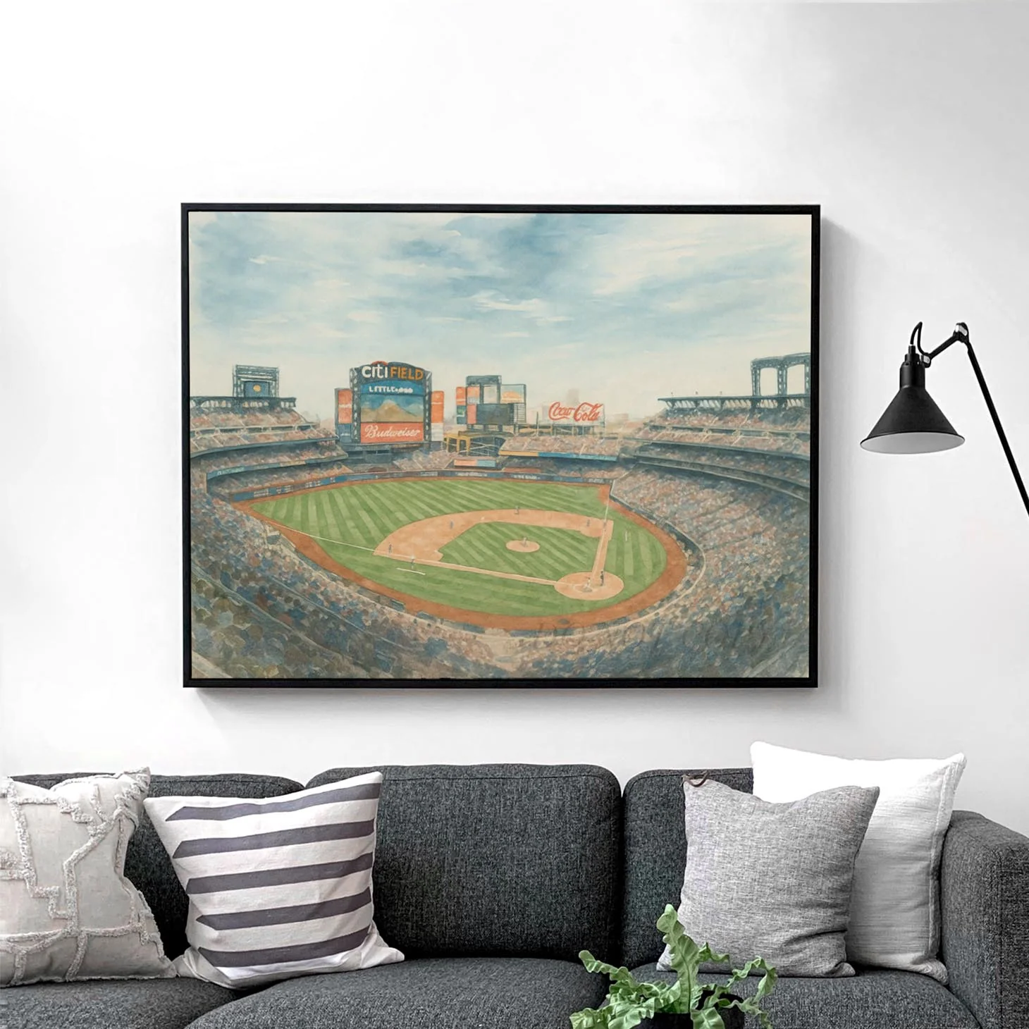 Citi Field Watercolor Painting - Image 2
