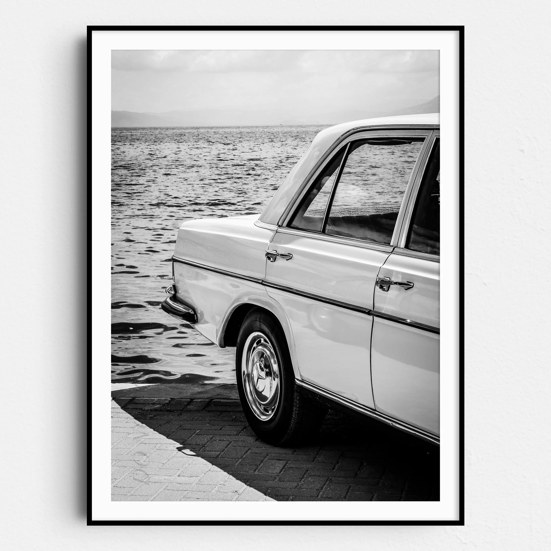 Classic Mercedes Benz by the Ocean