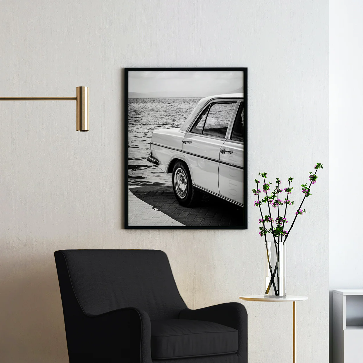 Classic Mercedes Benz by the Ocean - Image 2