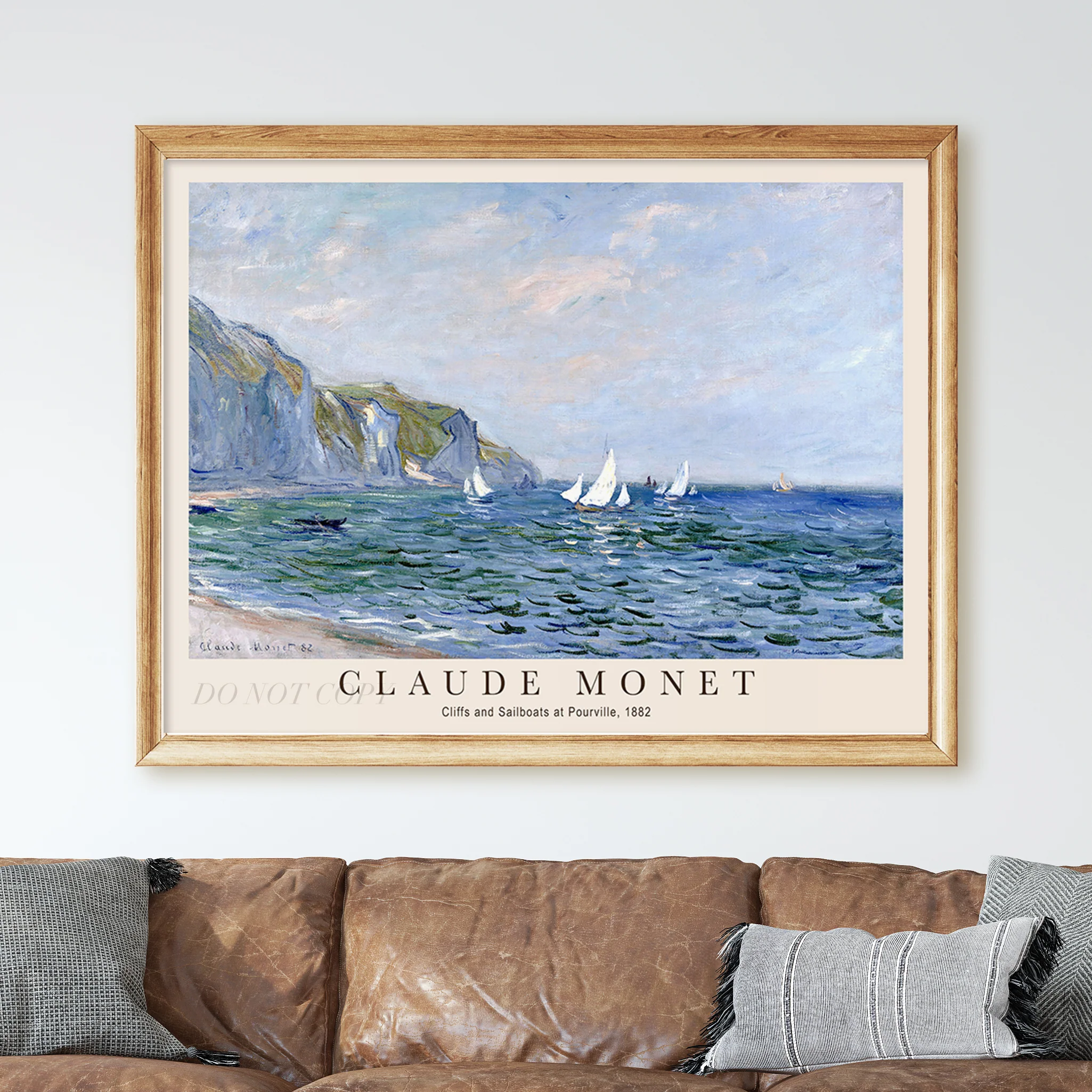 Claude Monet - Cliffs and Sailboats at Pourville - Image 2