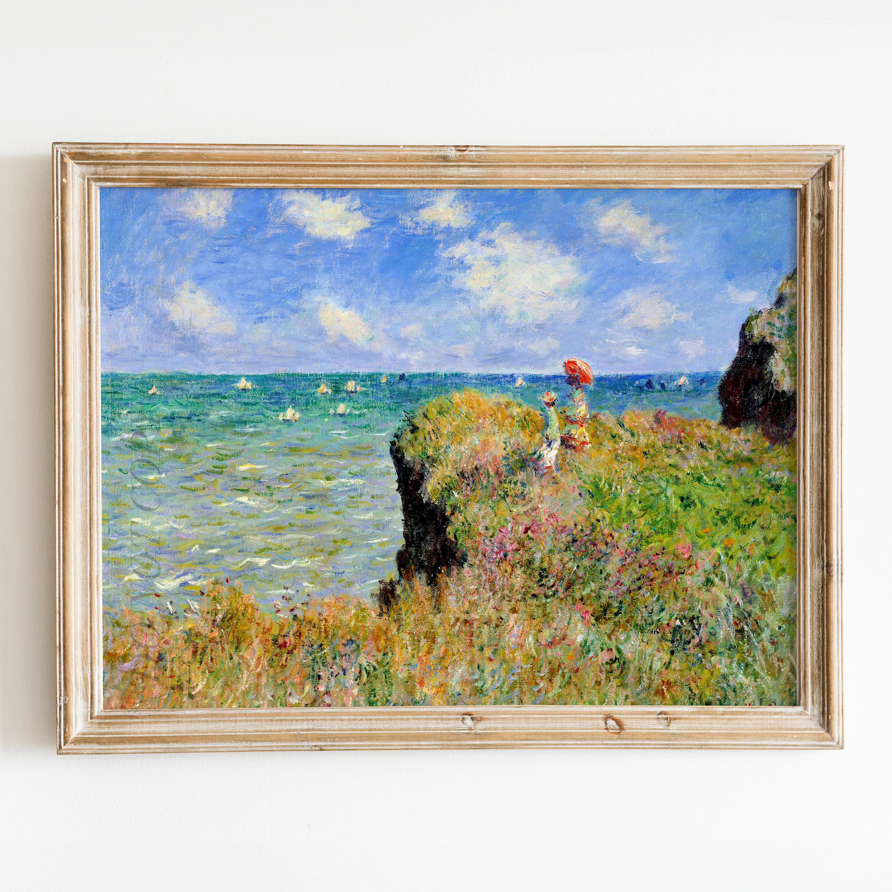 Clifftop Walk At Pourville by Claude Monet