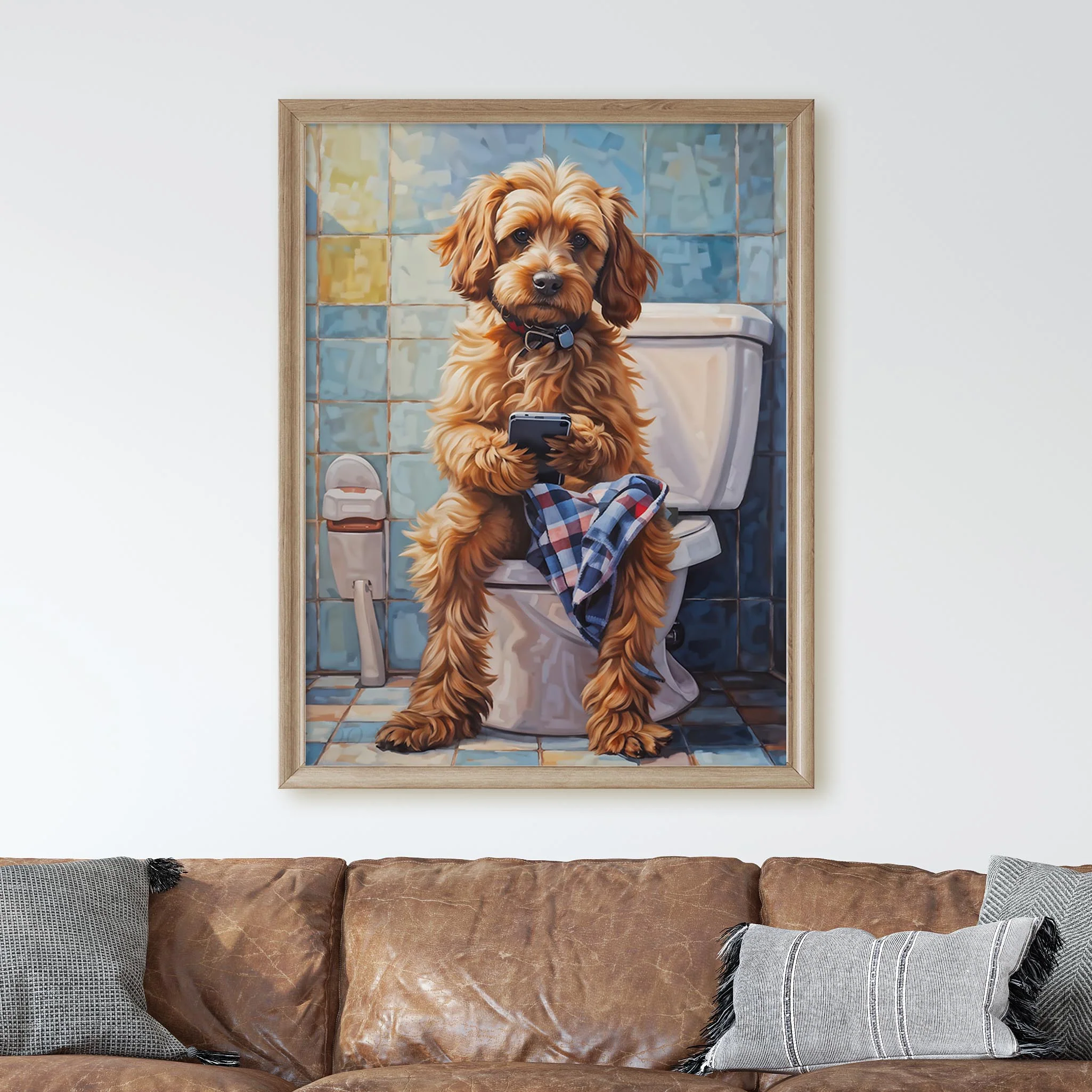 Cockapoo on the Phone on the Toilet - Image 3