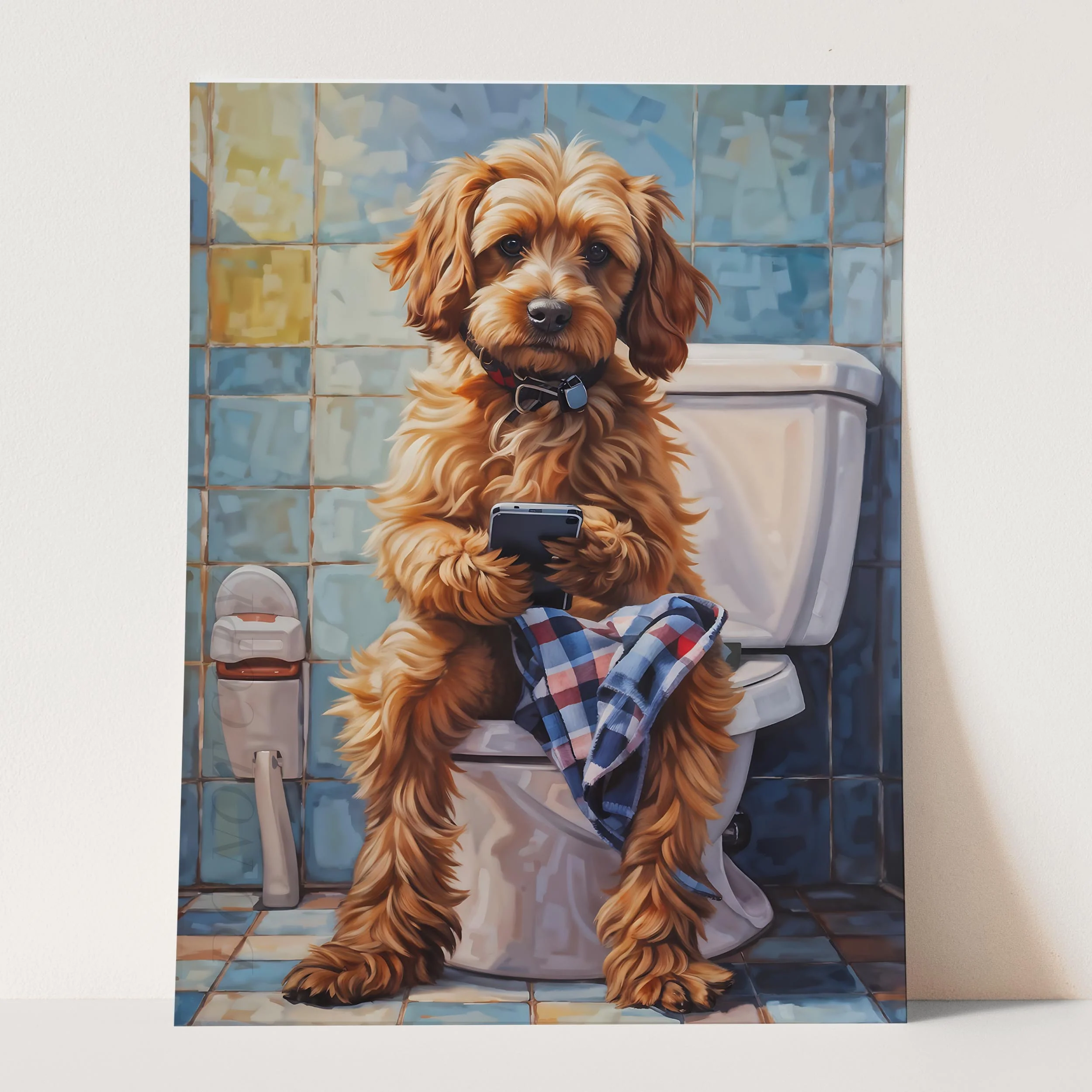 Cockapoo on the Phone on the Toilet - Image 5