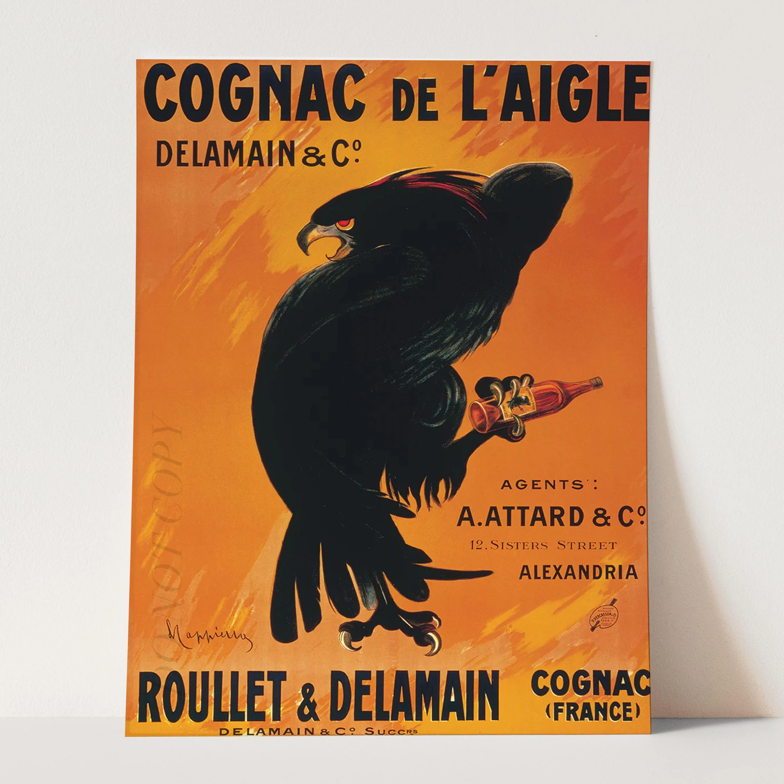 Cognac de L'Aigle - Vintage Advertising Poster - Image 3