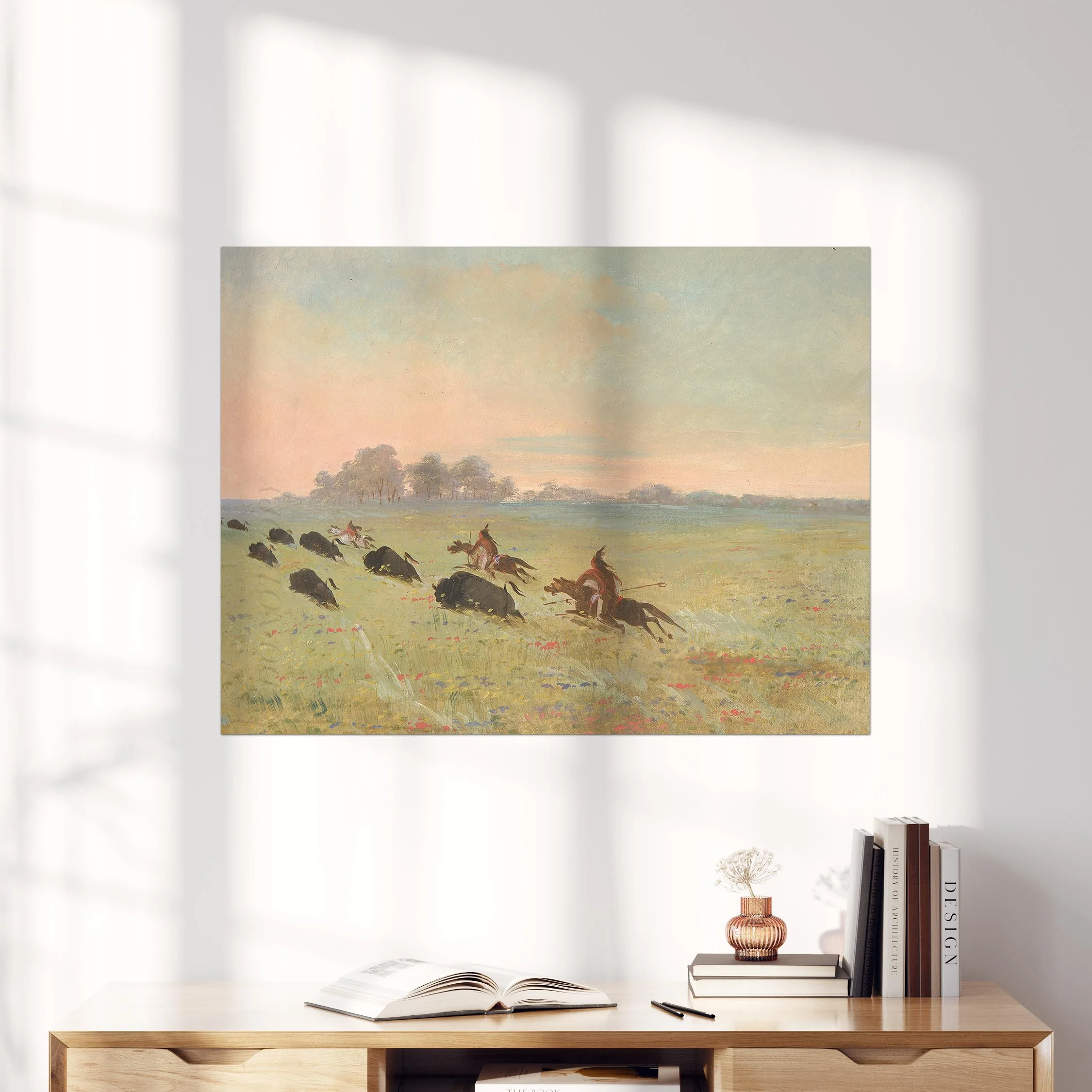 Comanche Indians Chasing Buffalo - Image 4
