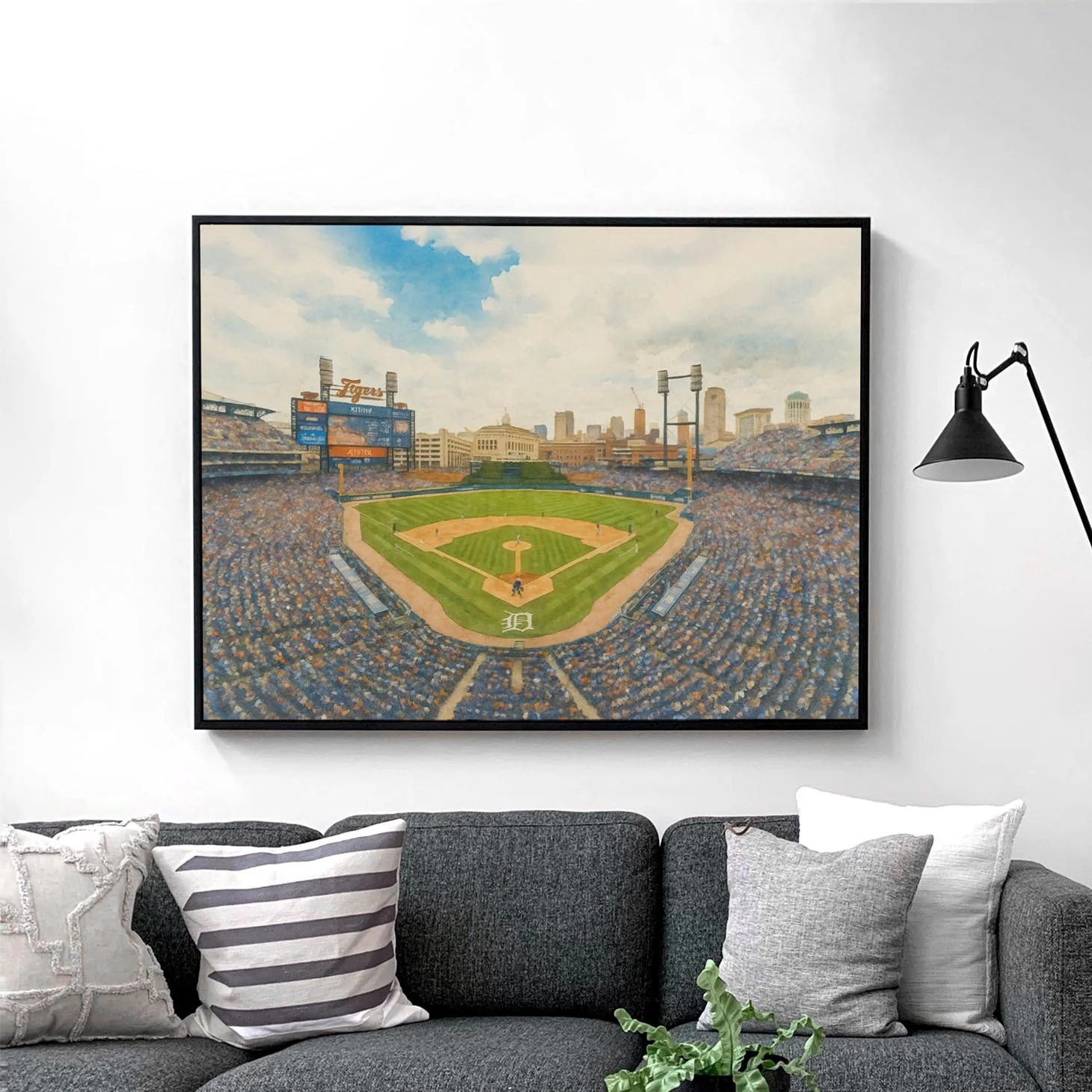 Comerica Park Watercolor Painting - Image 2