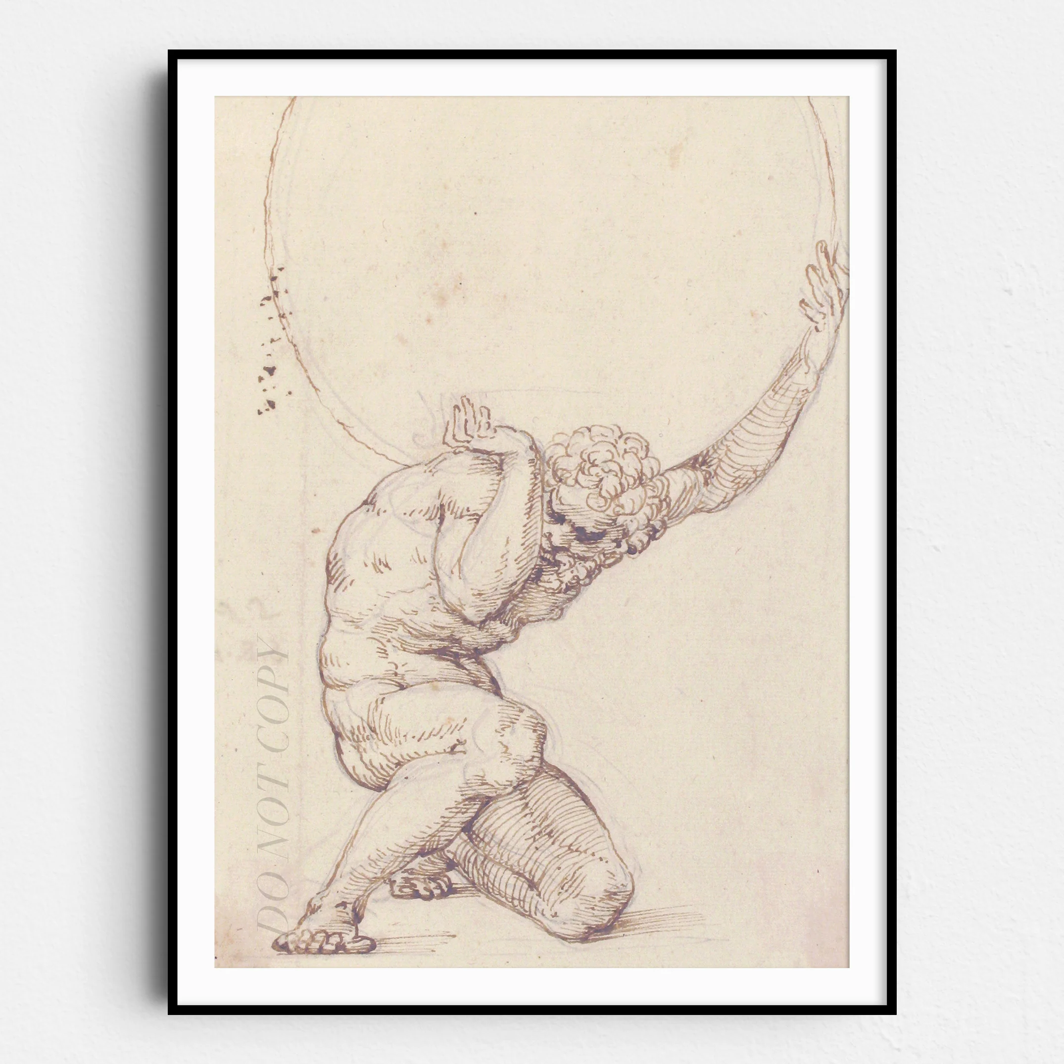 Crouching Figure of Atlas by Baldassare Tommaso Peruzzi