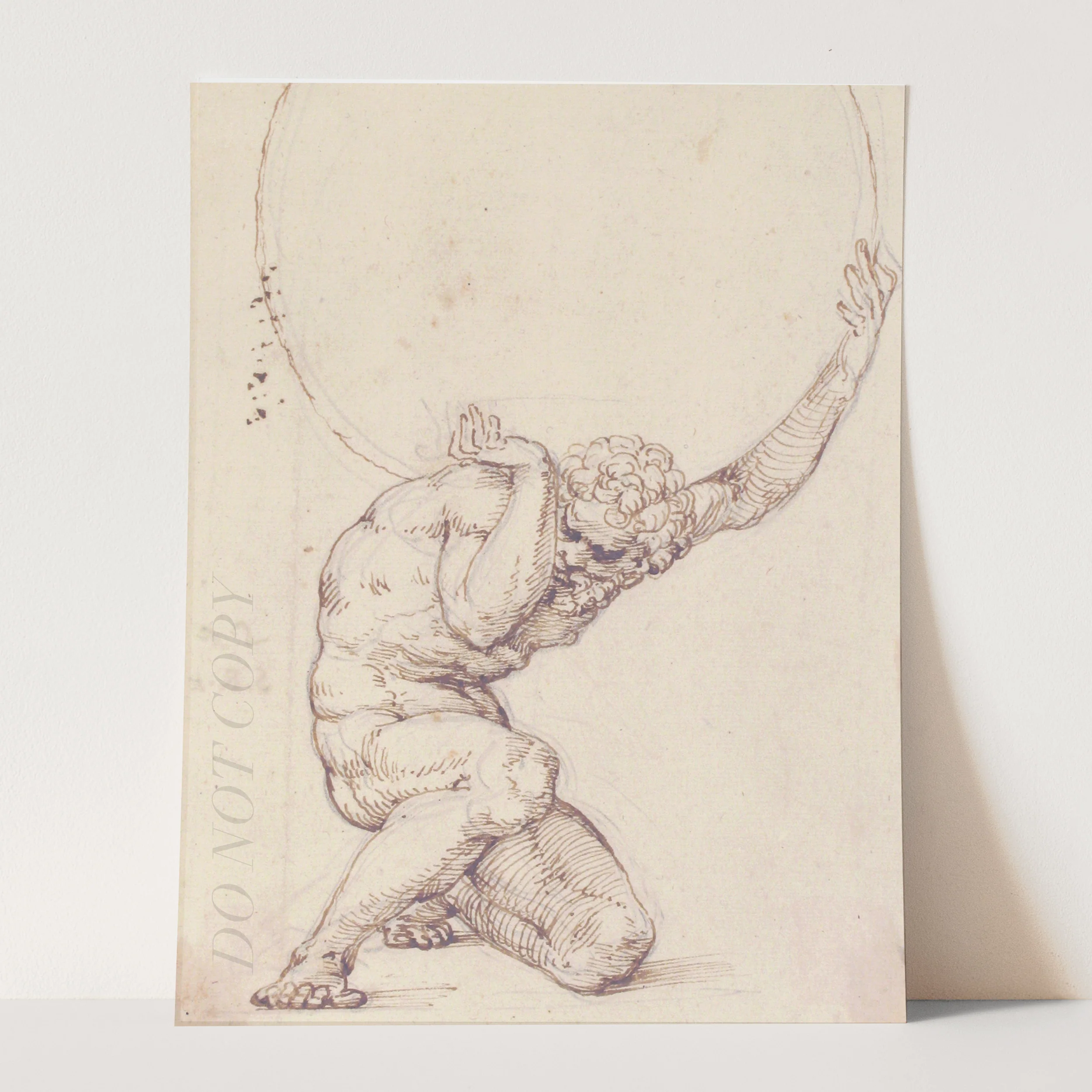 Crouching Figure of Atlas by Baldassare Tommaso Peruzzi - Image 3