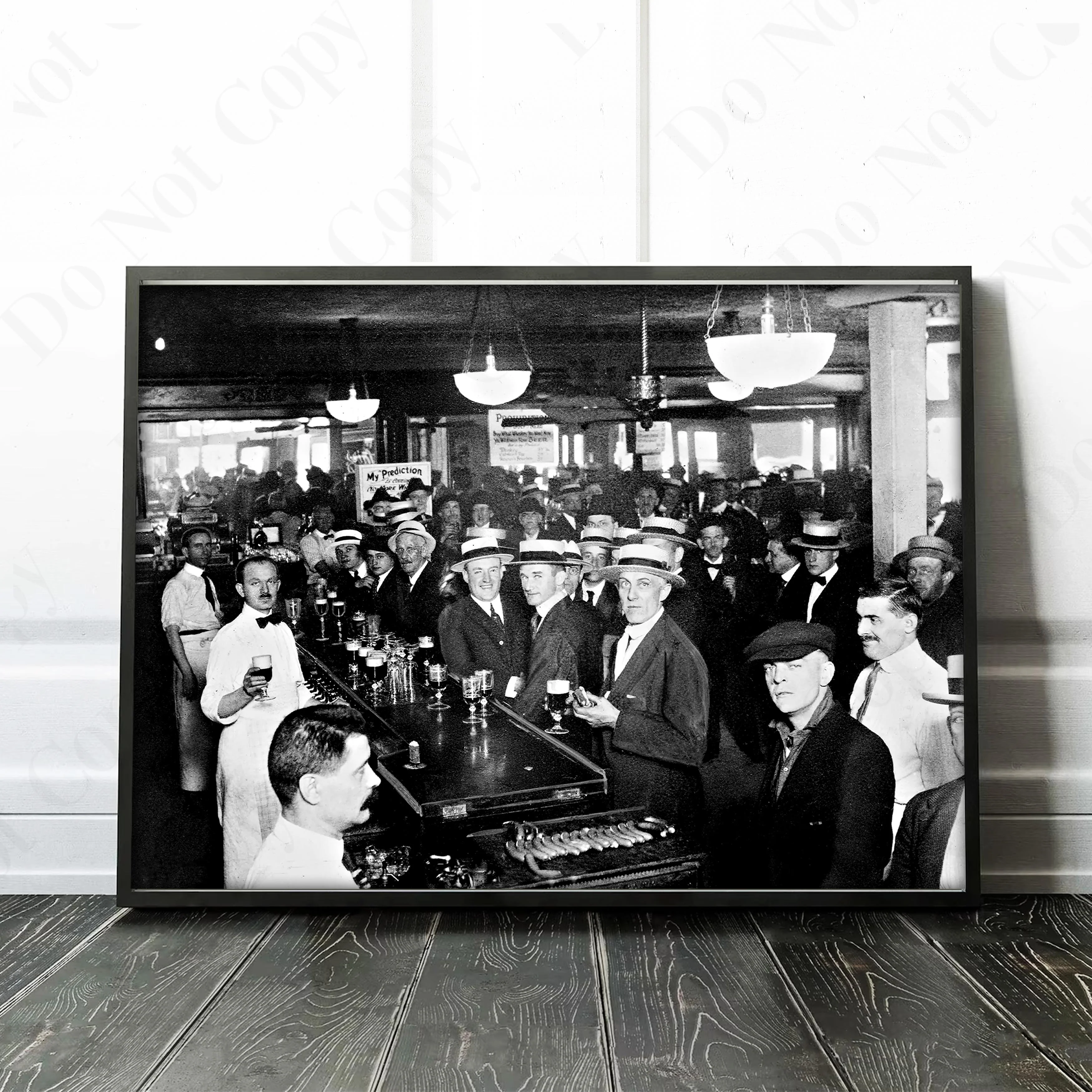 Crowded Bar Before Prohibition New York City 1919