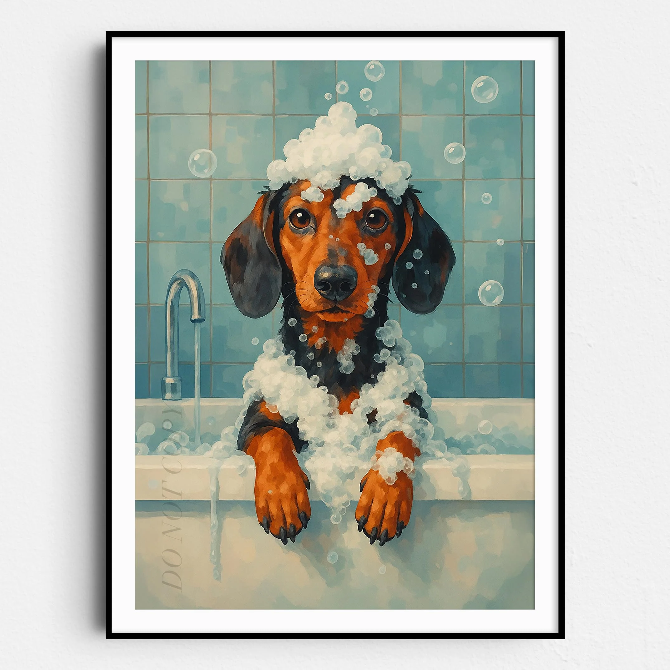 Dachshund Dog Bathtub Bubble Bath
