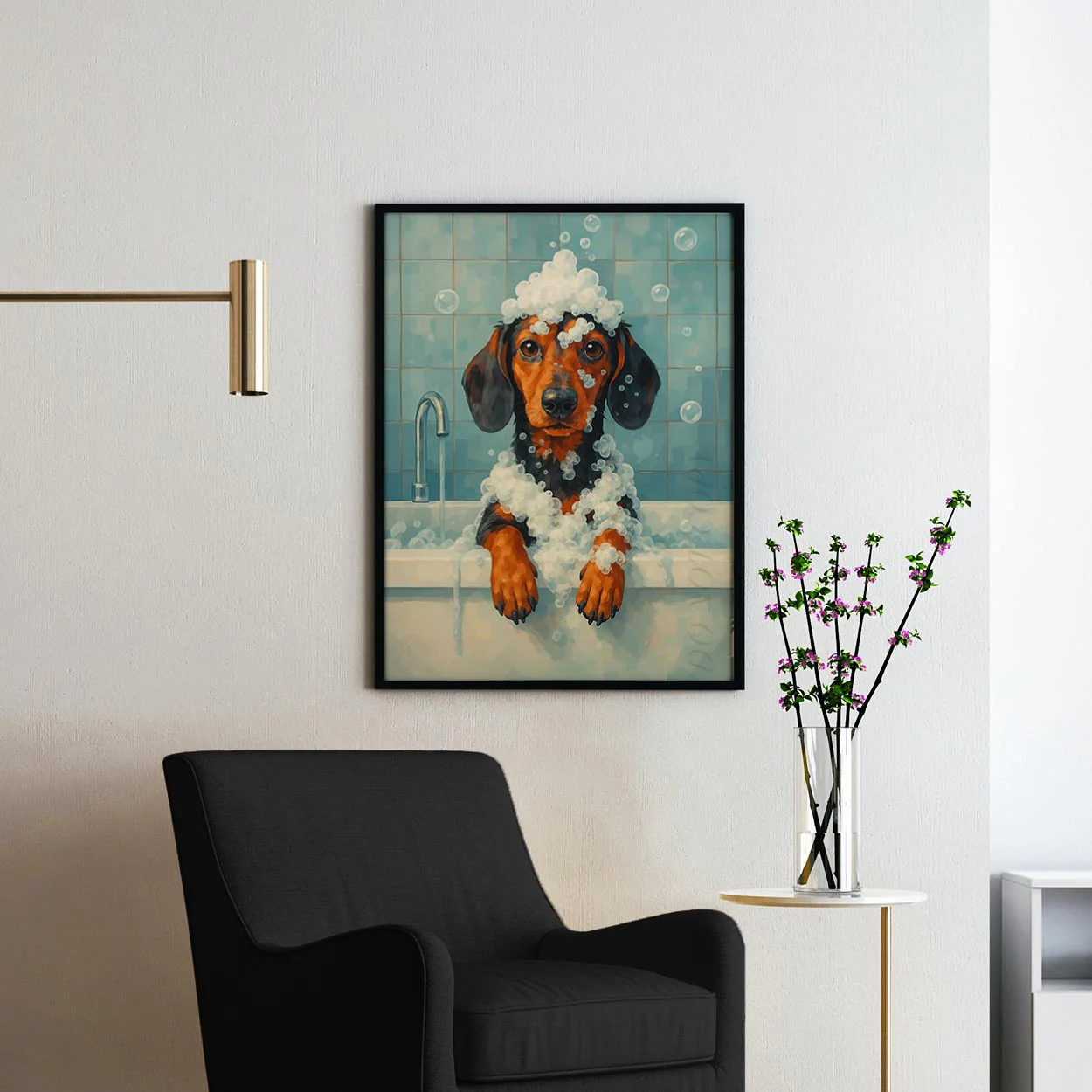 Dachshund Dog Bathtub Bubble Bath - Image 2