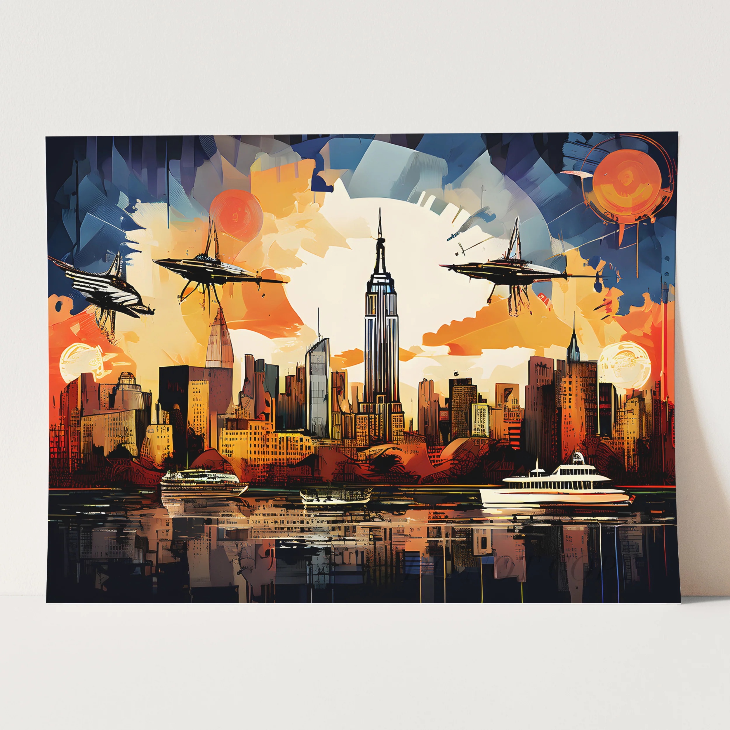 Dadaism Style Manhattan Skyline - Image 3