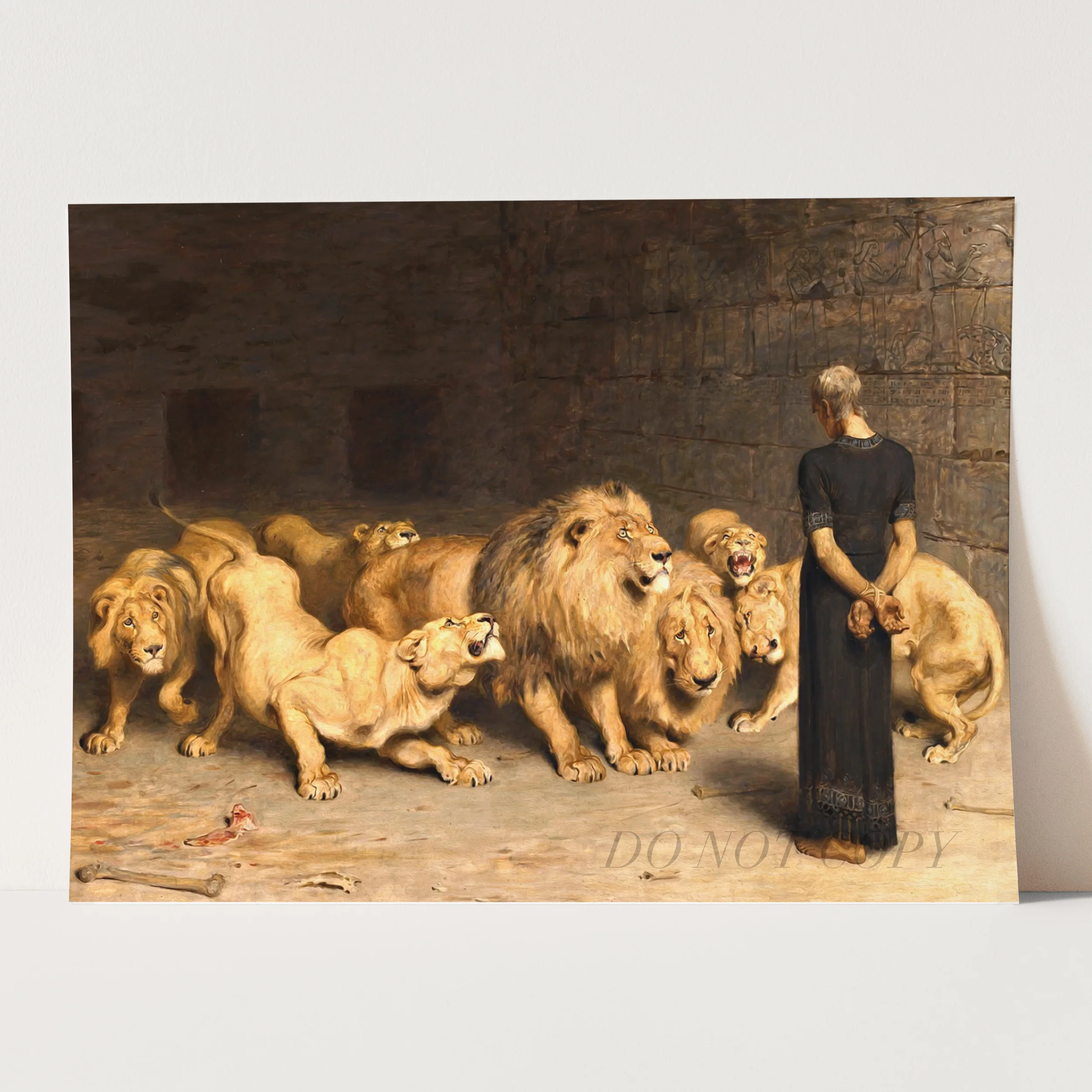 Daniel in the Lions' Den 1872 by Briton Rivière - Image 3