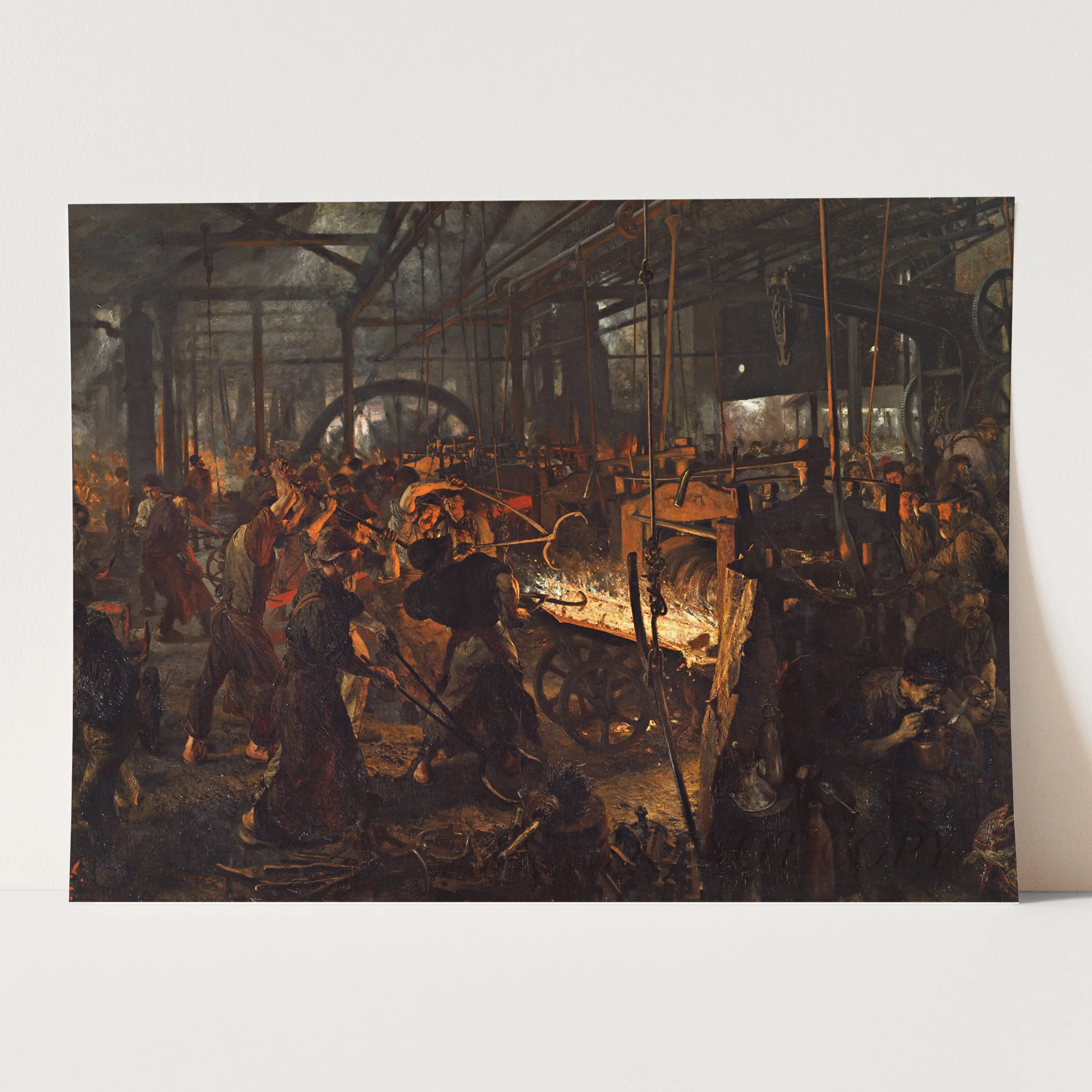 Das Eisenwalzwerk - Moderne Cyklopen (1872) Adolf Menzel - Image 3