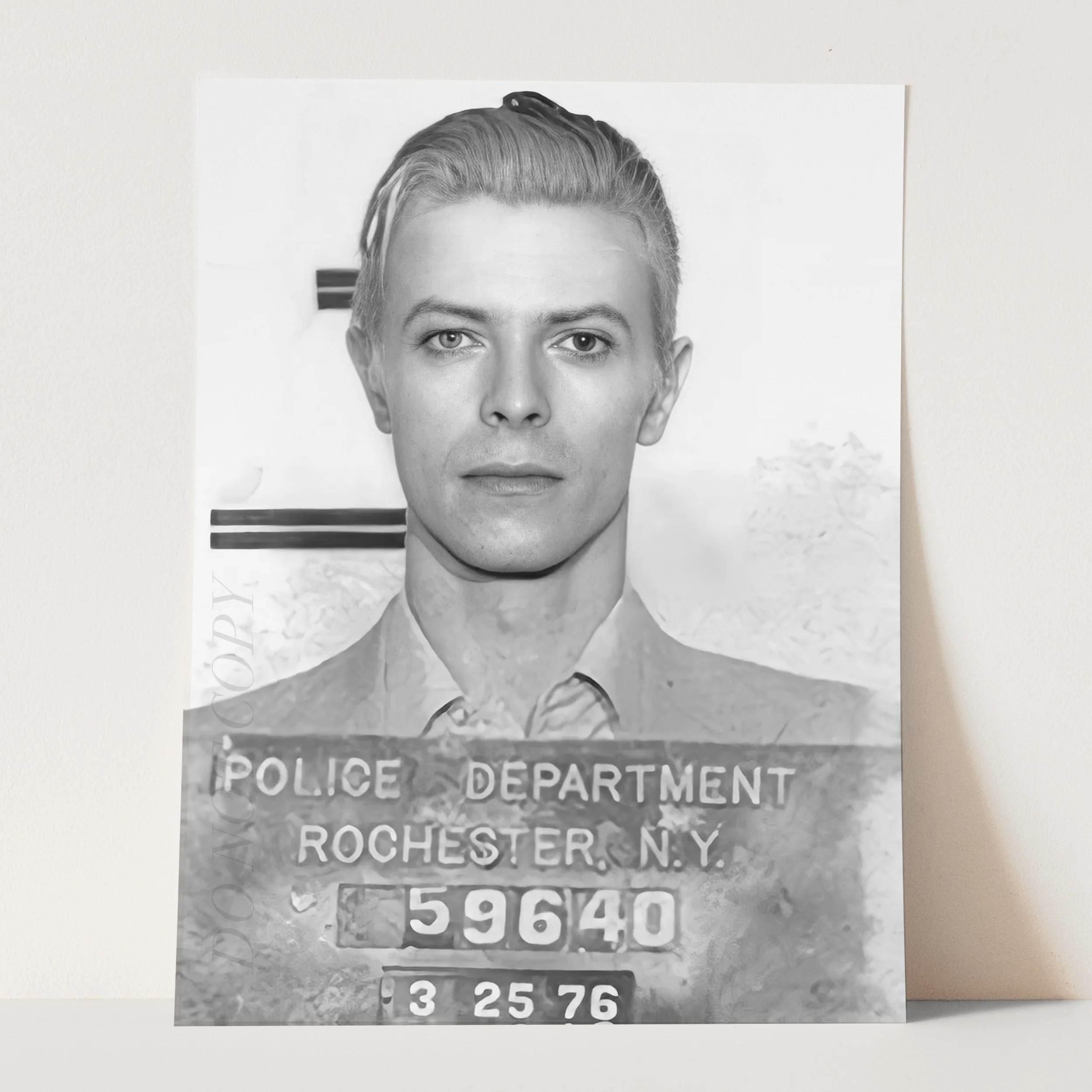 David Bowie Prison Mug Shot - Image 3