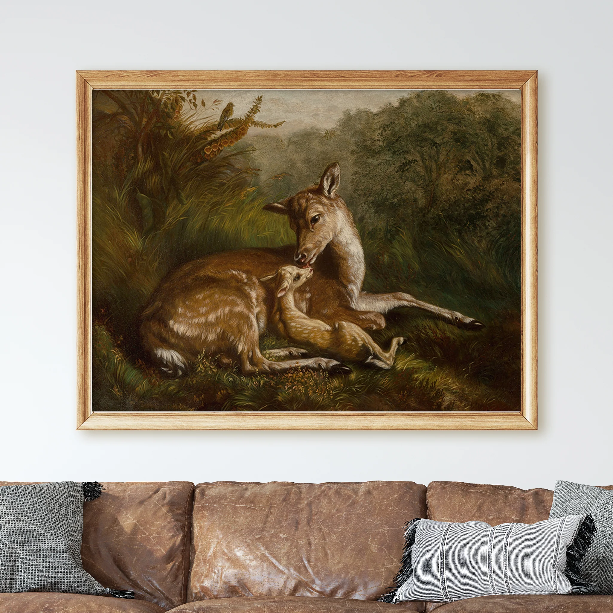 Deer and Fawn (1870) by Arthur Fitzwilliam Tait - Image 2