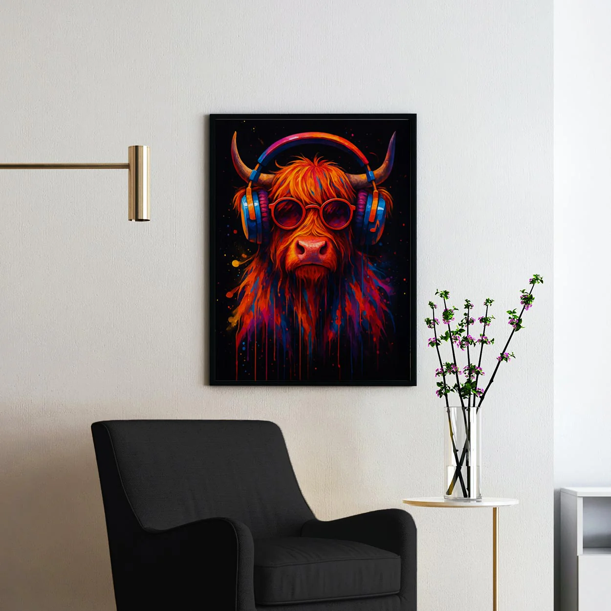 DJ Highland Cow Graffiti Banksy - Image 2