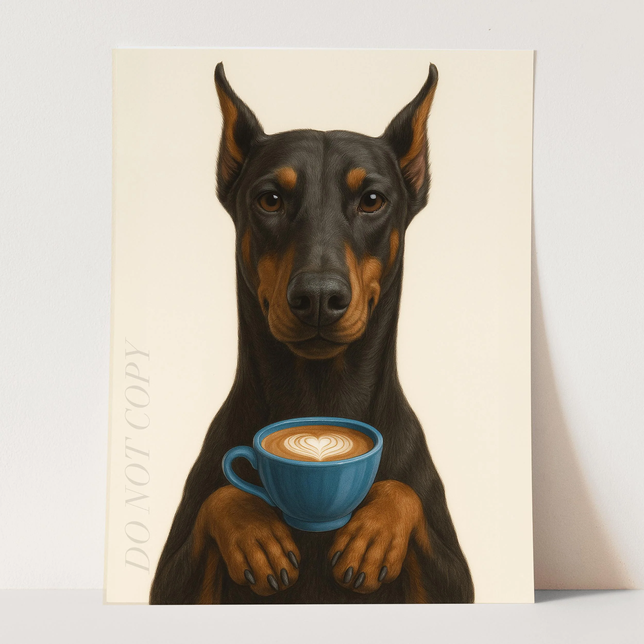 Dobermann With Latte Of Love - Image 3
