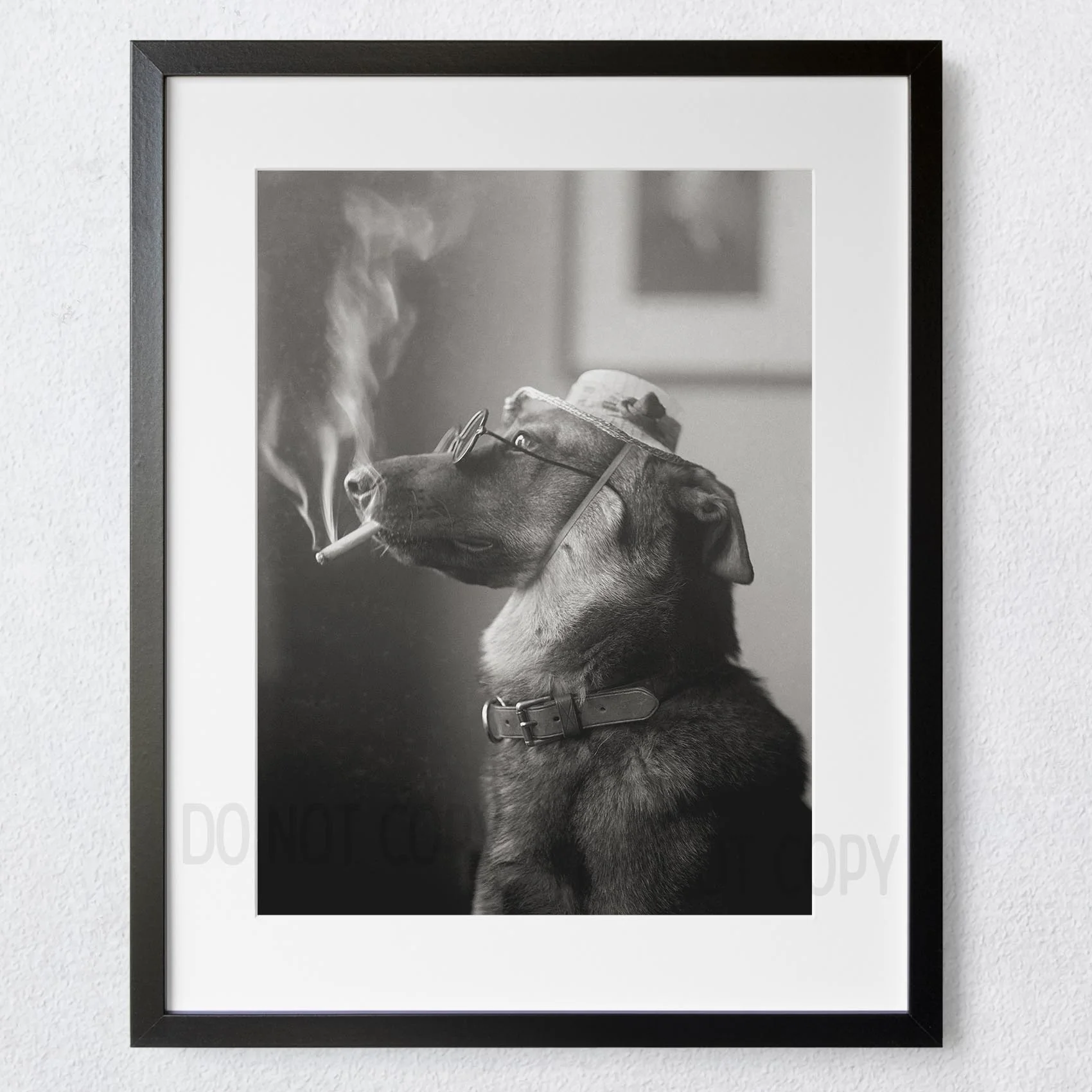 Dog With Hat Smoking Wearing Sunglasses - Image 5