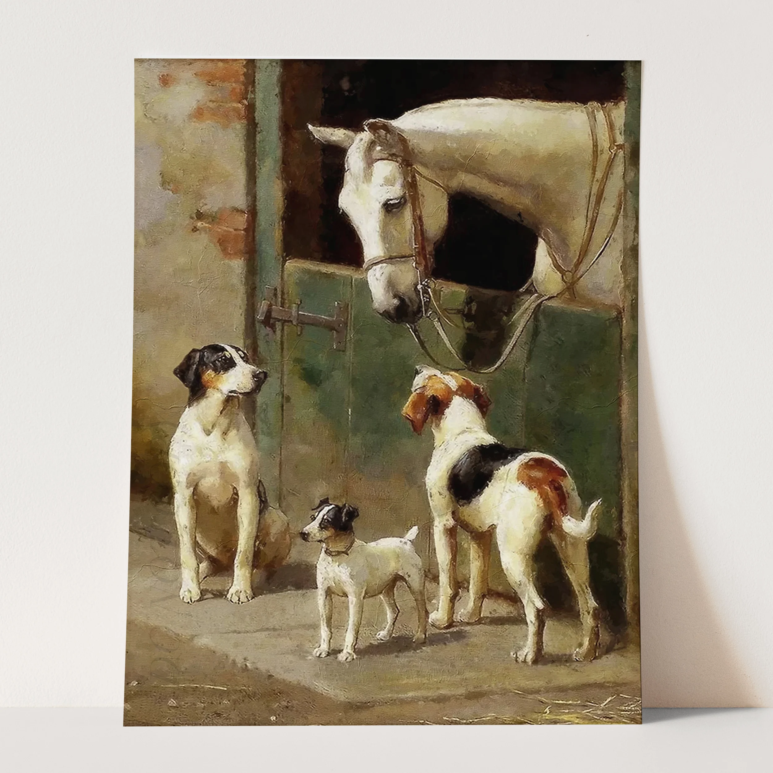 Dogs and Horse at Stable - Image 3